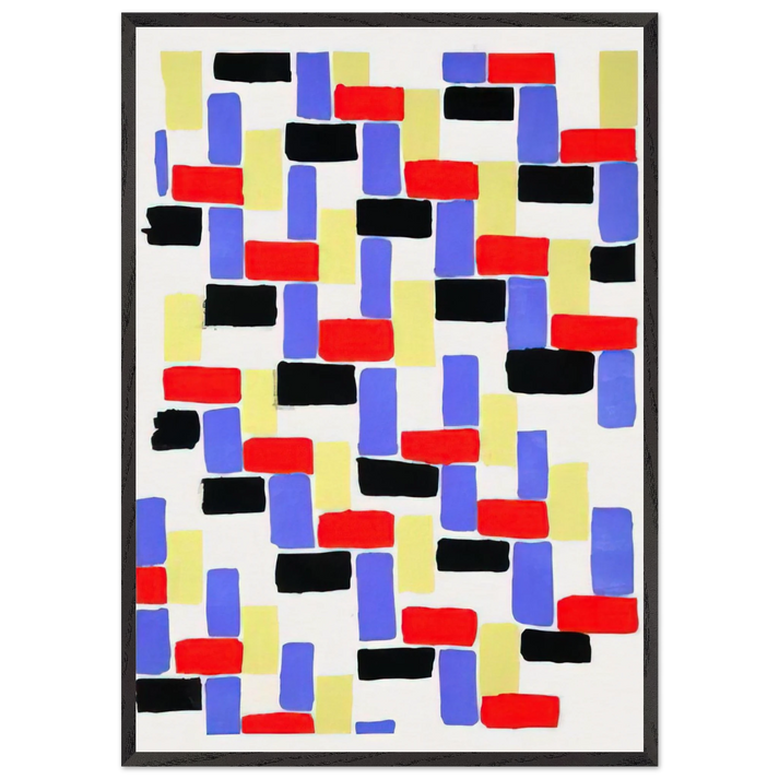 D181OULEURS IDEES - Sonia Delaunay 70x100 cm / 28x40 inches Framed Art Print – Black Wooden Frame