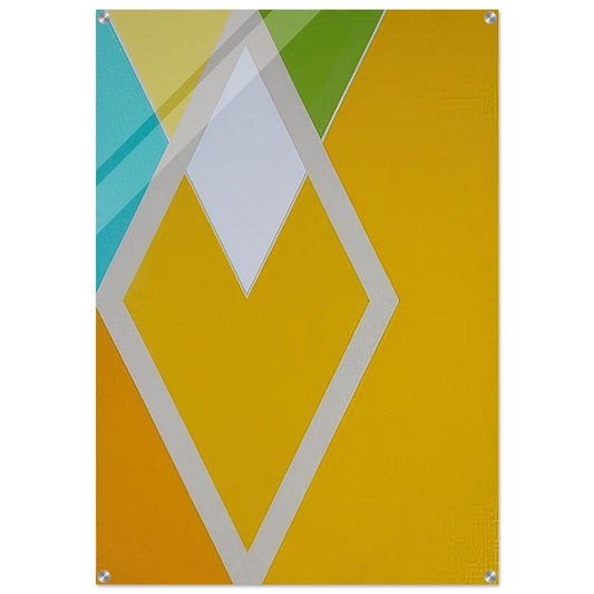 Temple Swift from the Diamond Drill series - Hard Edge Painting - Larry Zox Acrylic Print - 70x100 cm / 28x40″ inches | Larry Zox Wall Art | Larry Zox Prints