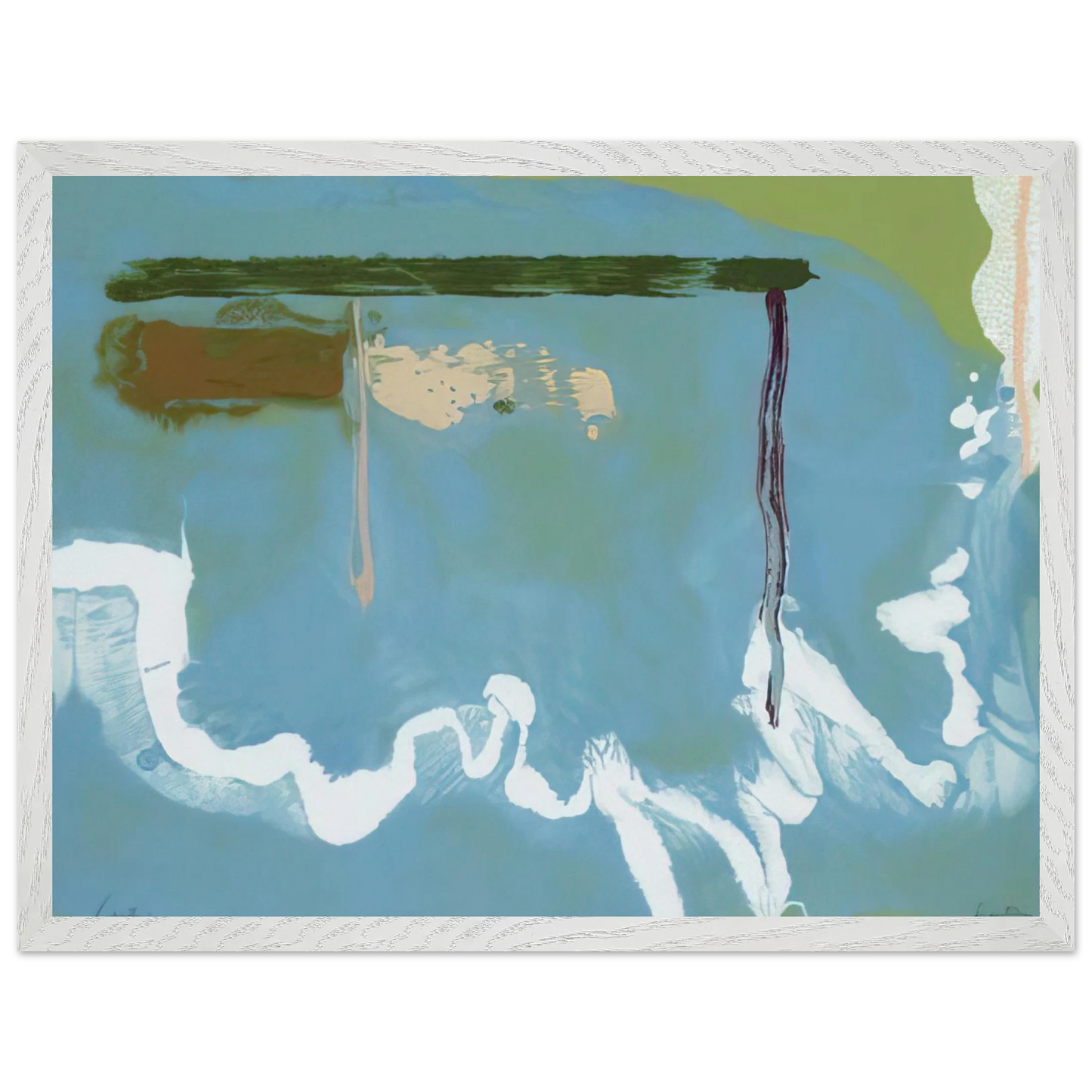 Helen Frankenthaler - Skywriting - 1997 Wall art - A3 (29.7 x 42  cm) - Premium Wooden Framed Poster With Fine Art Paper - White frame