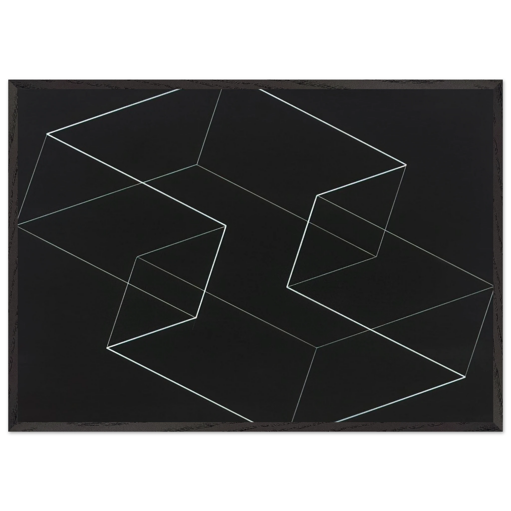 M 5 1954 - Josef Albers Framed Art Print – Black Wooden Frame - Default Title - -Framed Art Print