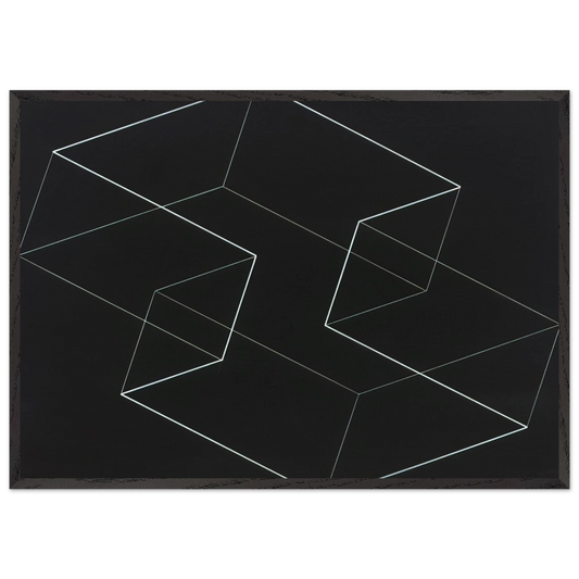 M 5 1954 - Josef Albers Framed Art Print – Black Wooden Frame - Default Title - -Framed Art Print