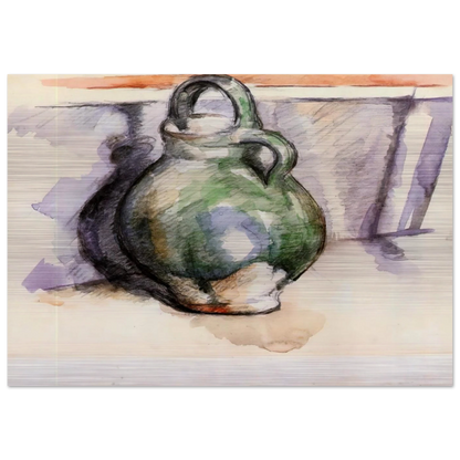 The Green Pitcher - Paul Cézanne Brushed Aluminum Print - 70x100 cm / 28x40 inches | Paul Cézanne Aluminum Print | Paul Cézanne Prints