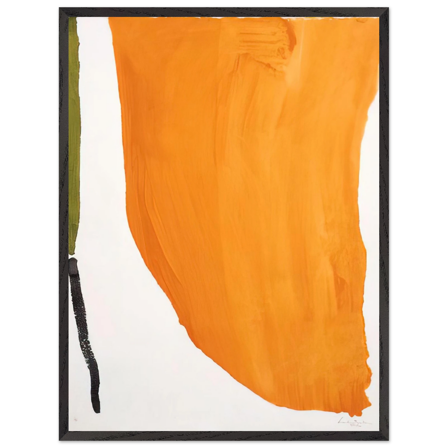 Helen Frankenthaler - Orange Downpour - 1970 Wall art - 27x35 cm / 11x14 inches - Fine Art Poster - -