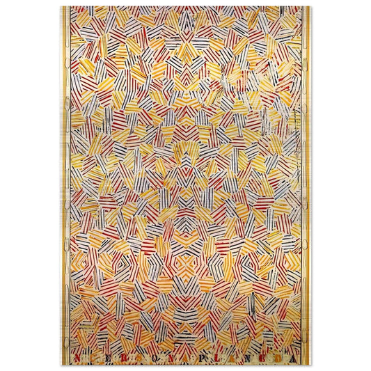 DANCERS ON A PLANE - Jasper Johns Brushed Aluminum Print - 70x100 cm / 28x40 inches | Jasper Johns Aluminum Print | Jasper Johns Prints