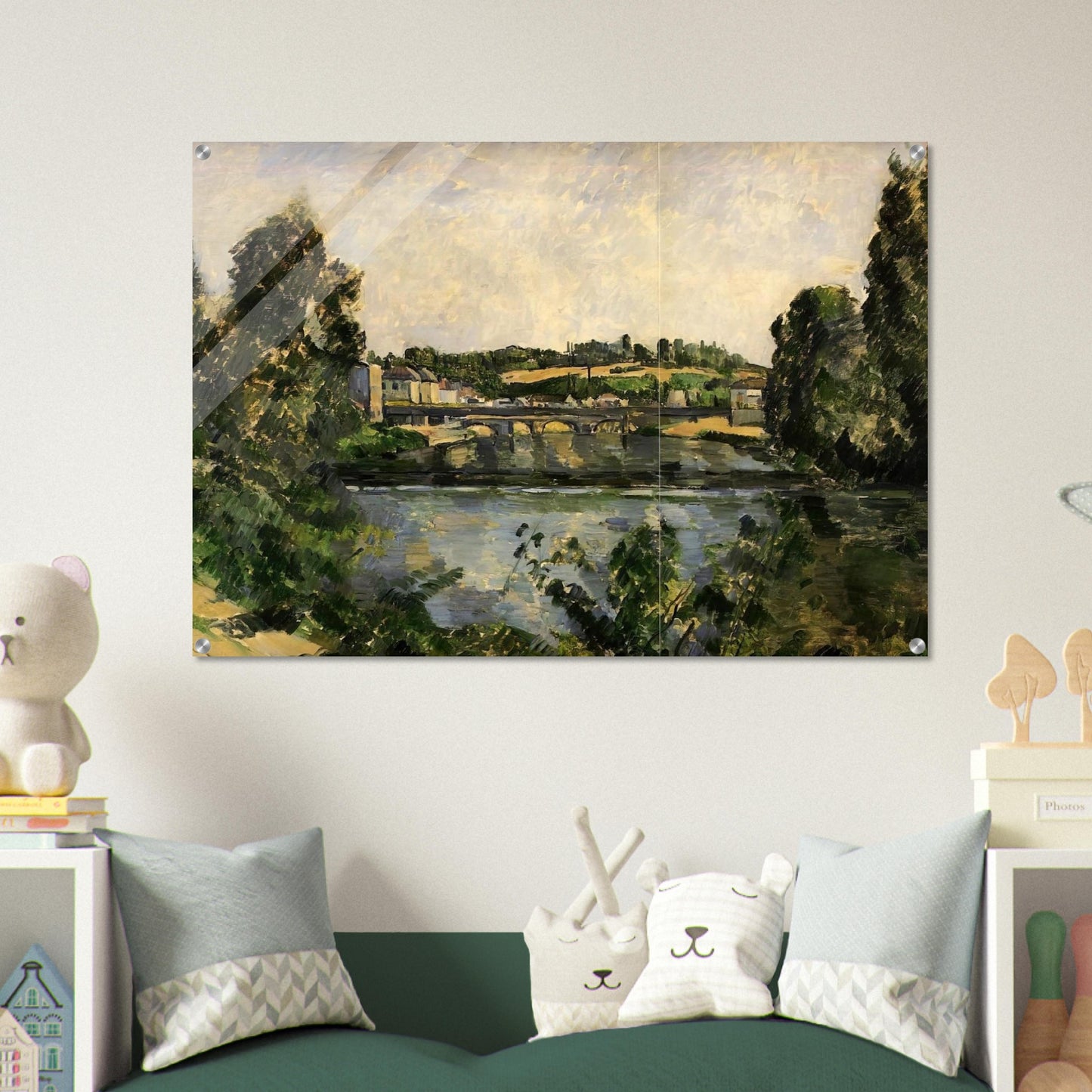 Bridge and Waterfall at Pontoise - Paul Cézanne Acrylic Print - 70x100 cm / 28x40″ inches