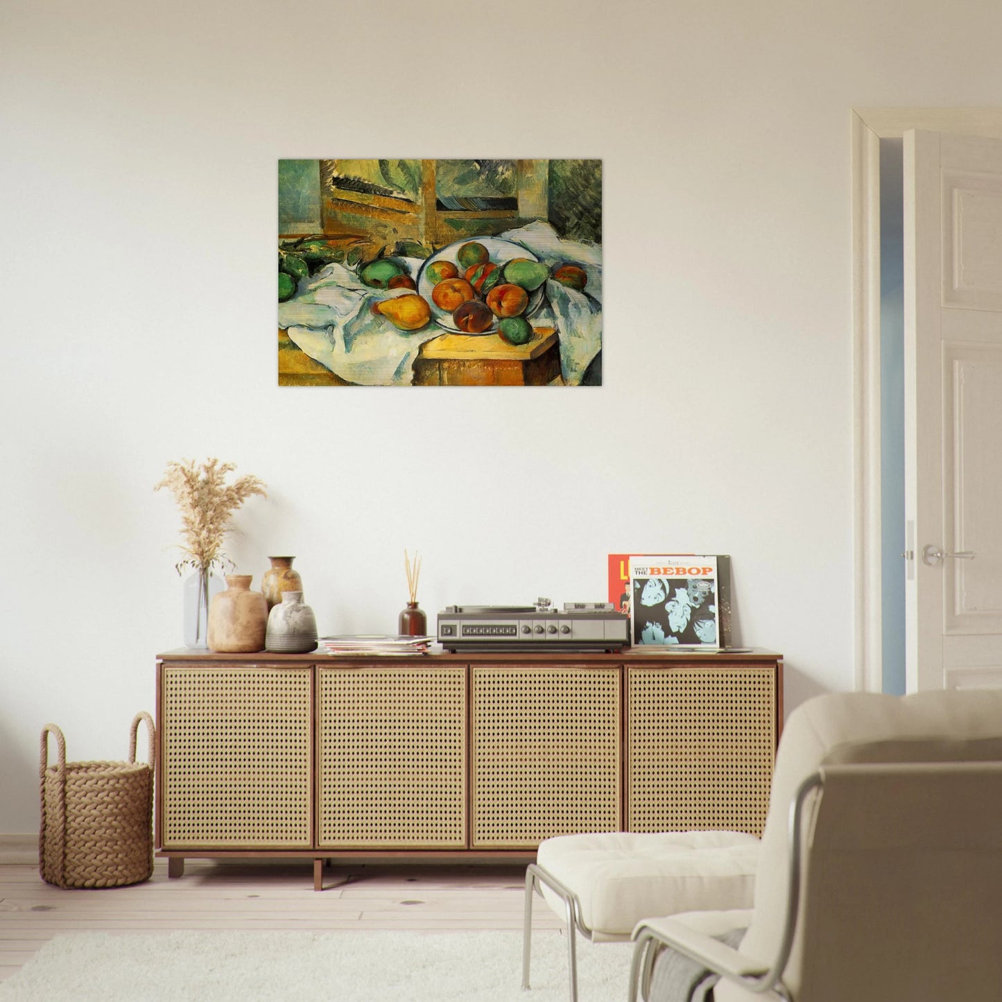 Table, Napkin and Fruit - Paul Cézanne Brushed Aluminum Print - 70x100 cm / 28x40 inches | Paul Cézanne Aluminum Print | Paul Cézanne Prints