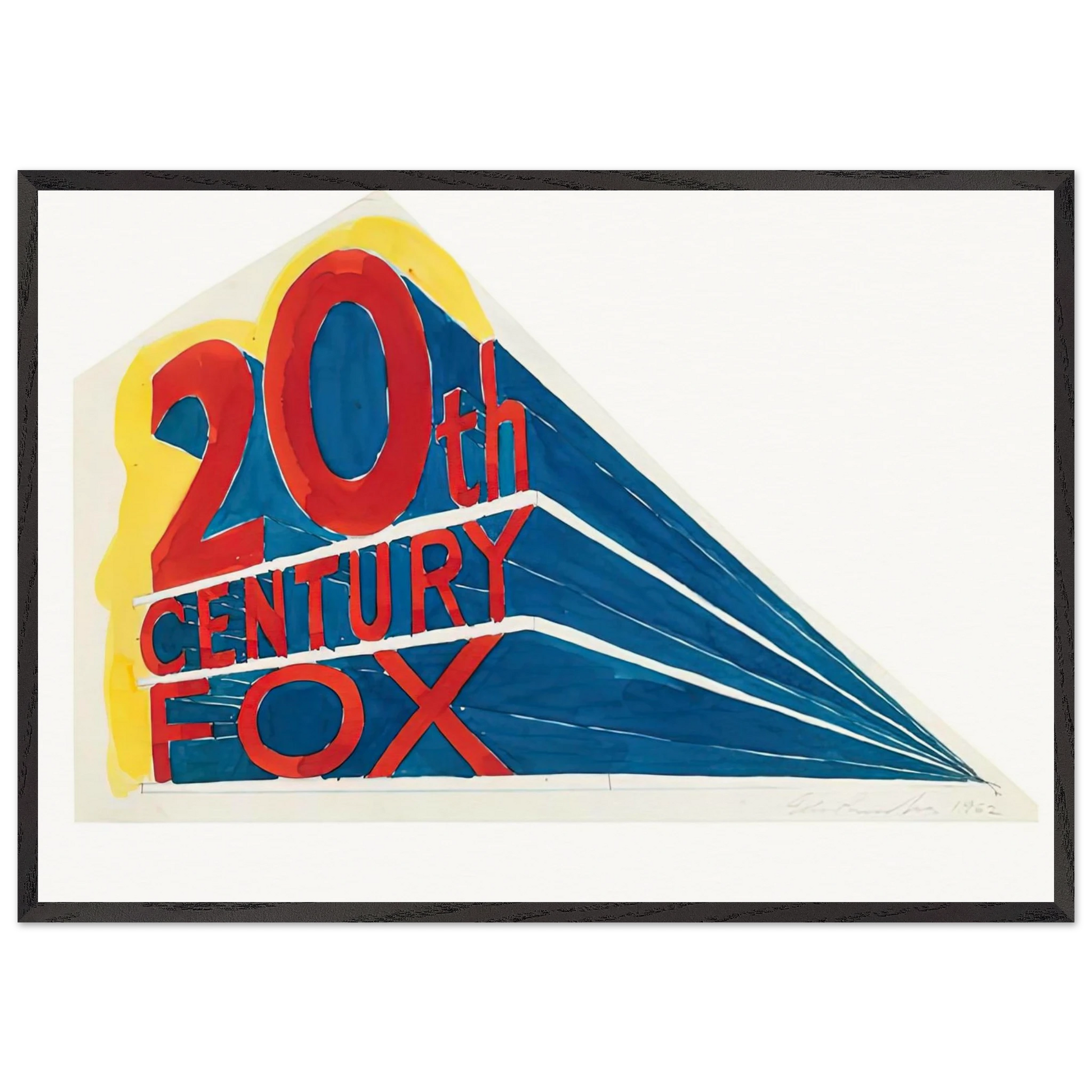 TRADEMARK 1 1962 - Edward Ruscha Framed Art Print – Black Wooden Frame - Default Title - -Framed Art Print