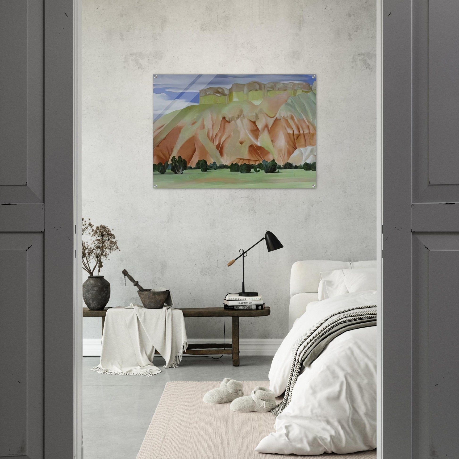 My Backyard - Georgia O'Keeffe Acrylic Print - 70x100 cm / 28x40″ inches | Georgia O'Keeffe Wall Art | Georgia O'Keeffe Prints