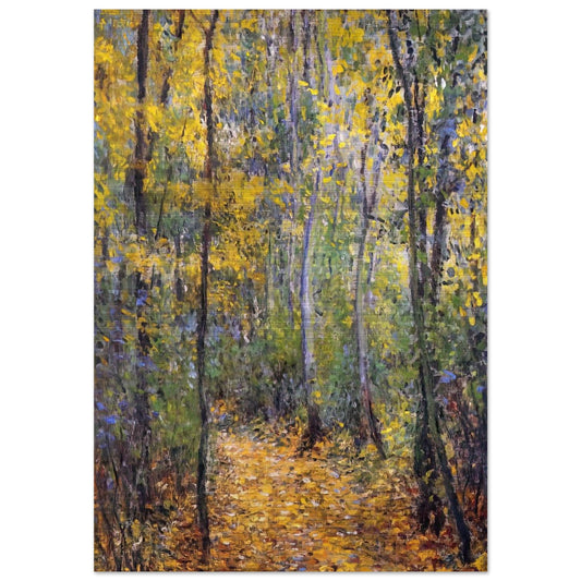 Wood Lane - claude monet Brushed Aluminum Print - 70x100 cm / 28x40 inches | claude monet Aluminum Print | claude monet Prints