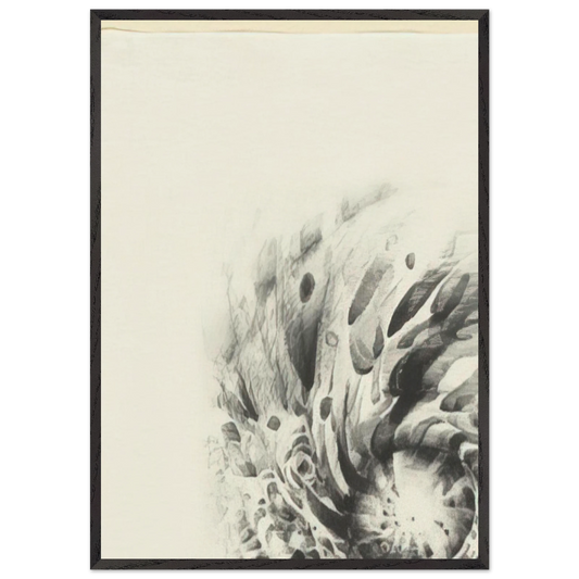 THIRD STONE 1963 - Lee Bontecou Framed Art Print – Black Wooden Frame - Default Title - -Framed Art Print