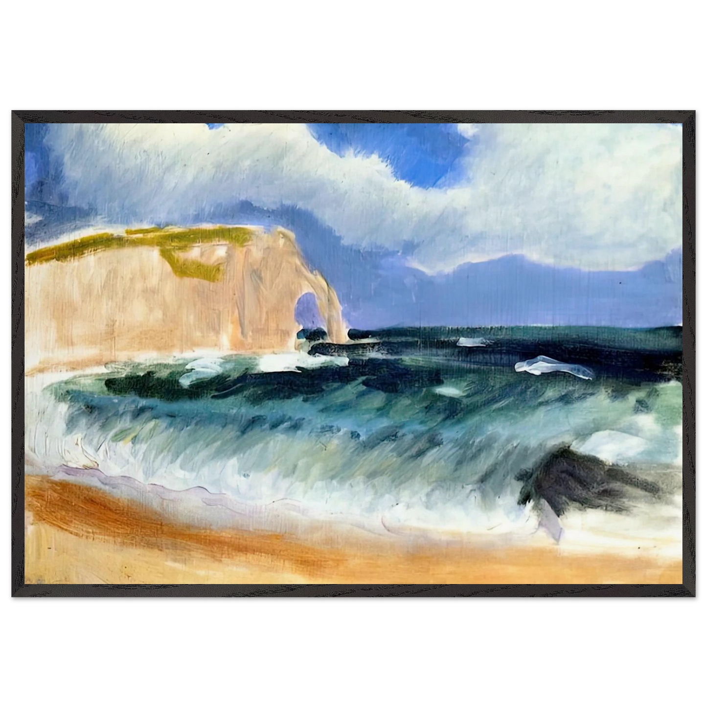 GALE AT ETRETAT 1920 - Henri Matisse Framed Art Print – Black Wooden Frame - Default Title - -Framed Art Print