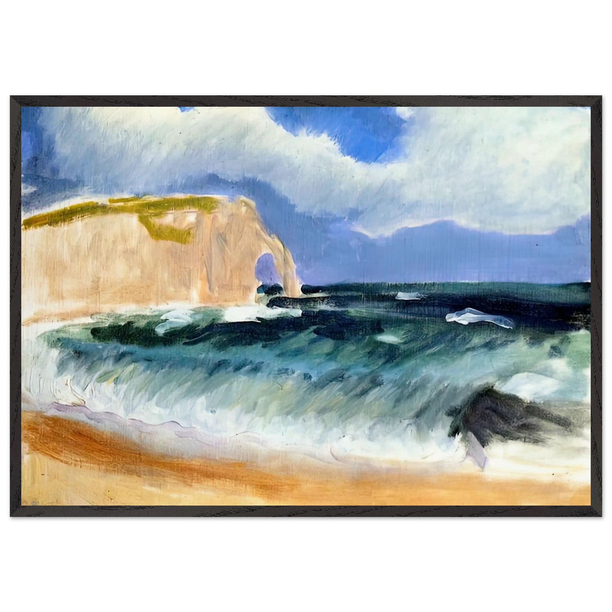 GALE AT ETRETAT 1920 - Henri Matisse Framed Art Print – Black Wooden Frame - Default Title - -Framed Art Print