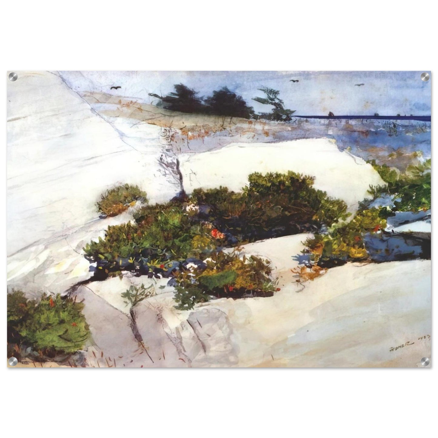 MAINE CLIFFS - Winslow Homer Acrylic Print - 70x100 cm / 28x40″ inches | Winslow Homer Wall Art | Winslow Homer Prints