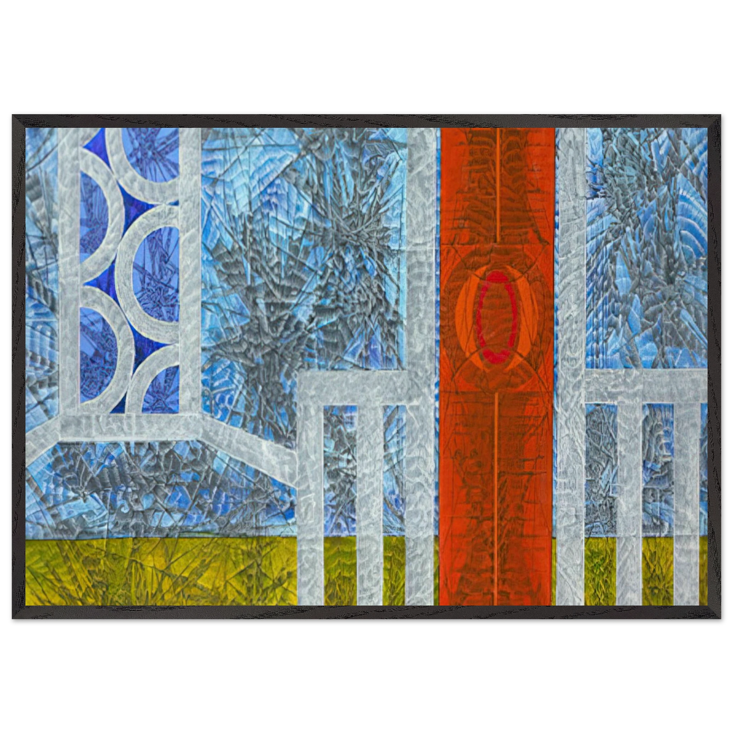 Epilogue - 1974 - Jimmy Ernst 70x100 cm / 28x40 inches Framed Art Print – Black Wooden Frame