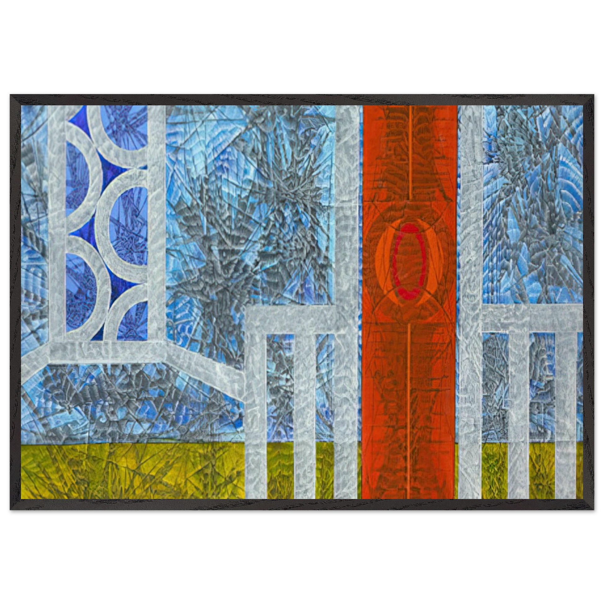 Epilogue - 1974 - Jimmy Ernst 70x100 cm / 28x40 inches Framed Art Print – Black Wooden Frame