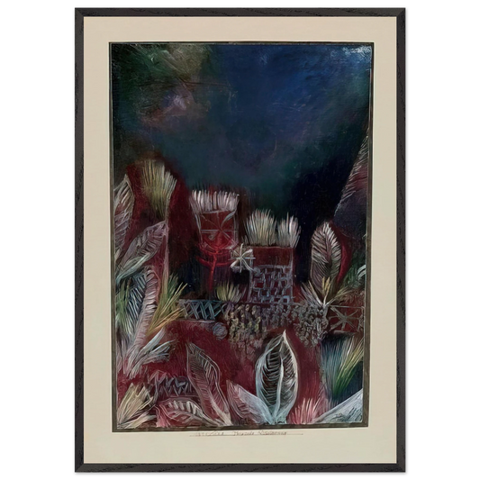 TROPICAL TWILIGHT 1921 - Paul Klee 70x100 cm / 28x40 inches Framed Art Print – Black Wooden Frame