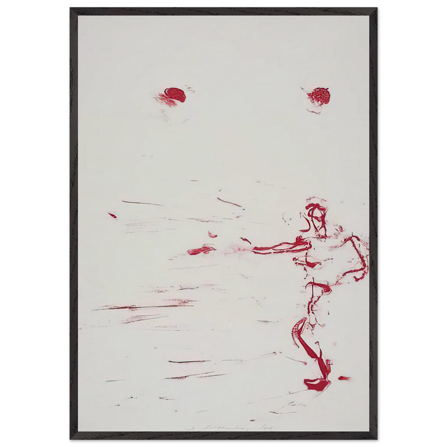 RED DANCE 1986 - Susan Rothenberg Framed Art Print – Black Wooden Frame - Default Title - -Framed Art Print