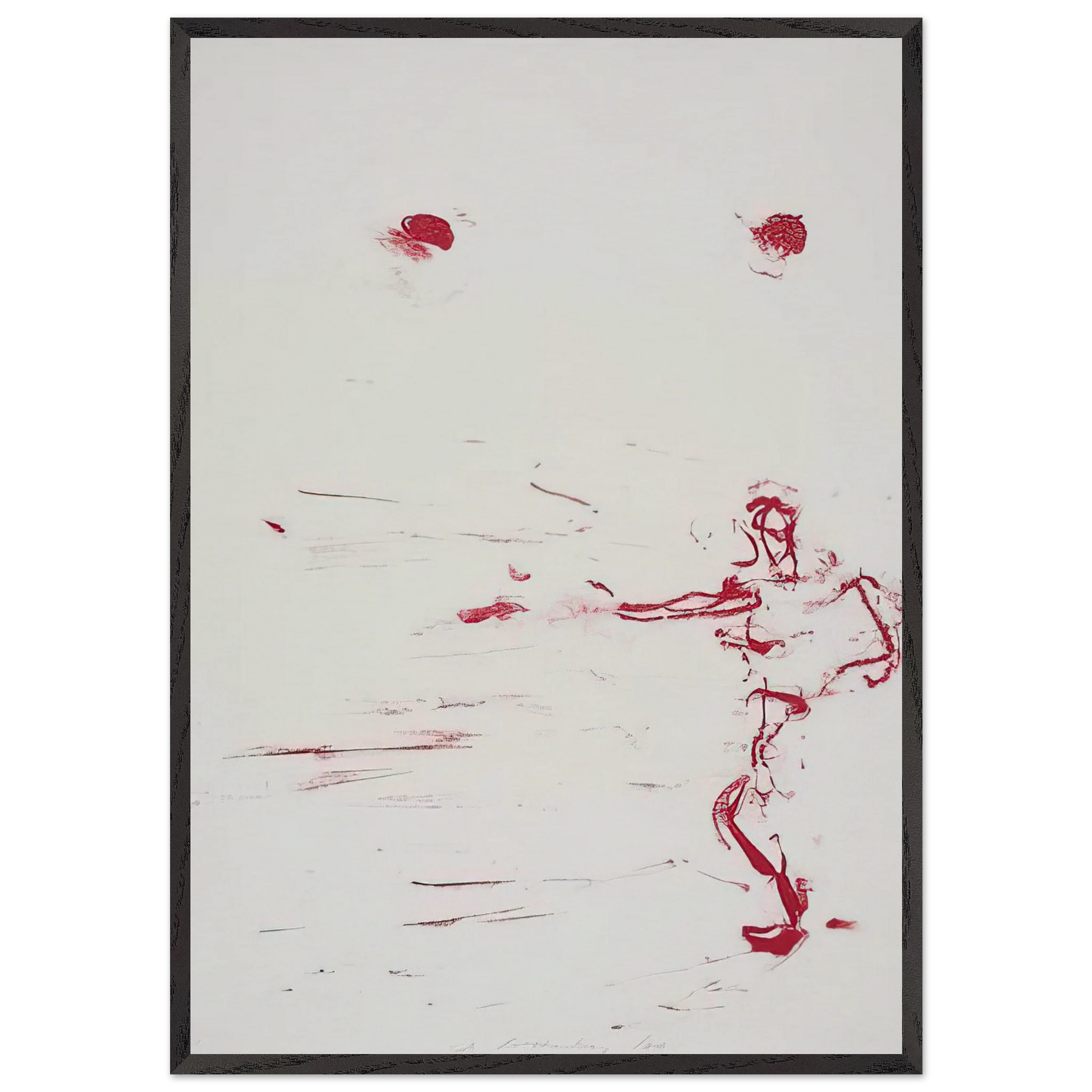 RED DANCE 1986 - Susan Rothenberg Framed Art Print – Black Wooden Frame - Default Title - -Framed Art Print