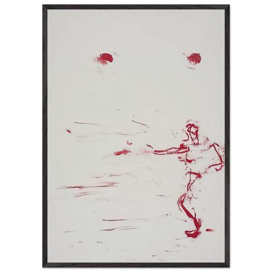 RED DANCE 1986 - Susan Rothenberg Framed Art Print – Black Wooden Frame - Default Title - -Framed Art Print