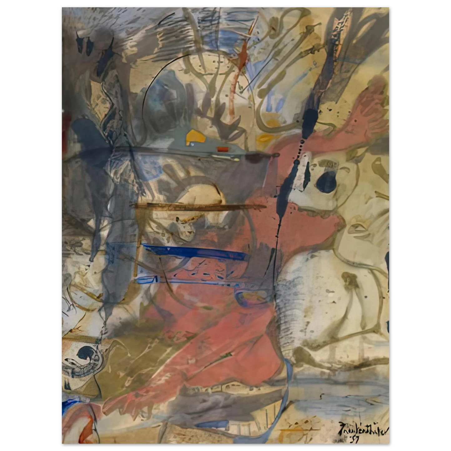 Helen Frankenthaler - Europa, 1957- Wall Art - 21x29.7 cm / 8x12" - Fine Art Poster - -