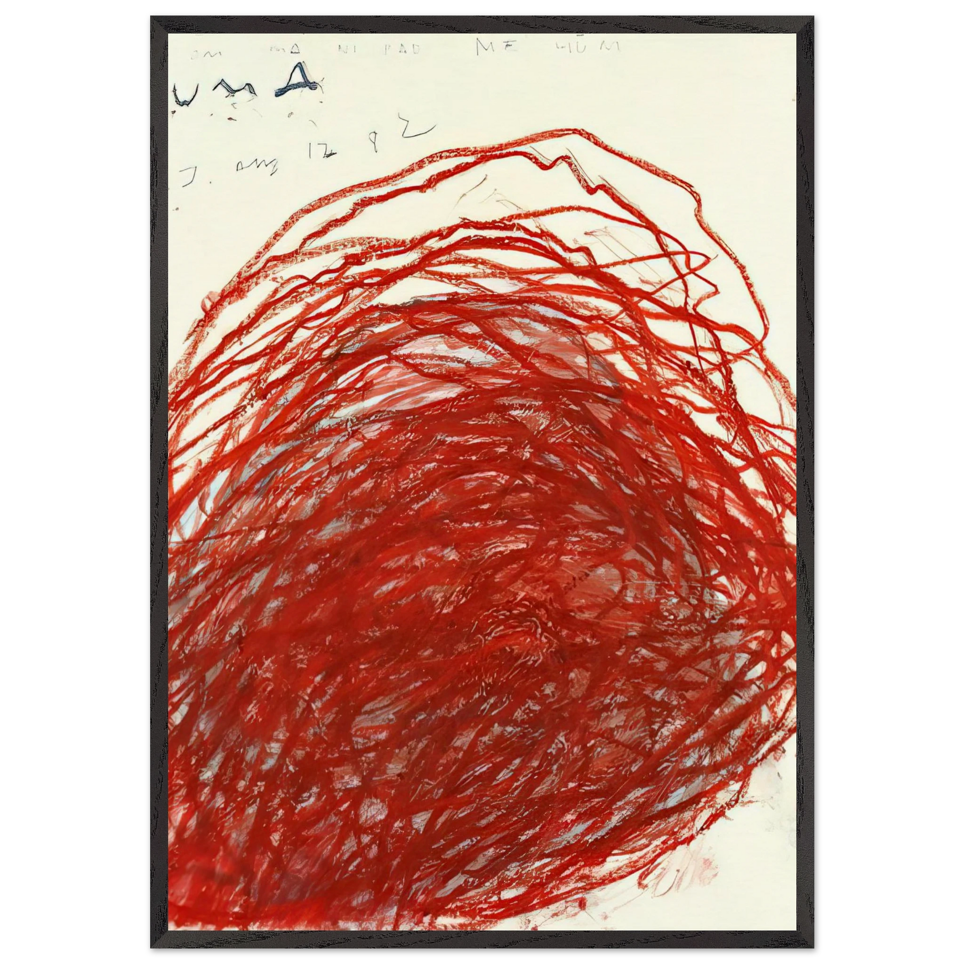 Suma - Cy Twombly Framed Art Print – Black Wooden Frame - Default Title - -Framed Art Print