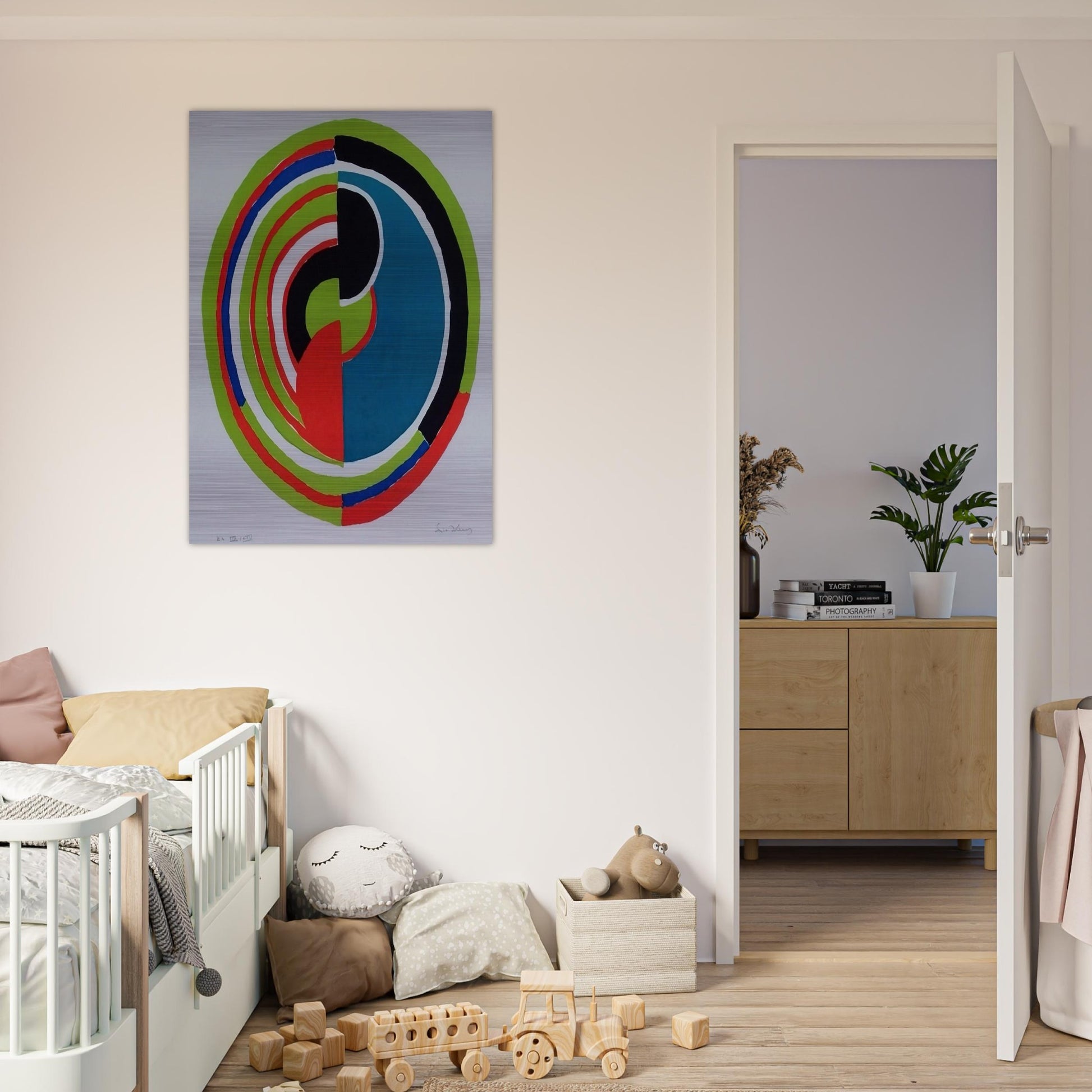 ABSTRACT SWIRL - Sonia Delaunay Brushed Aluminum Print - 70x100 cm / 28x40 inches | Sonia Delaunay Aluminum Print | Sonia Delaunay Prints