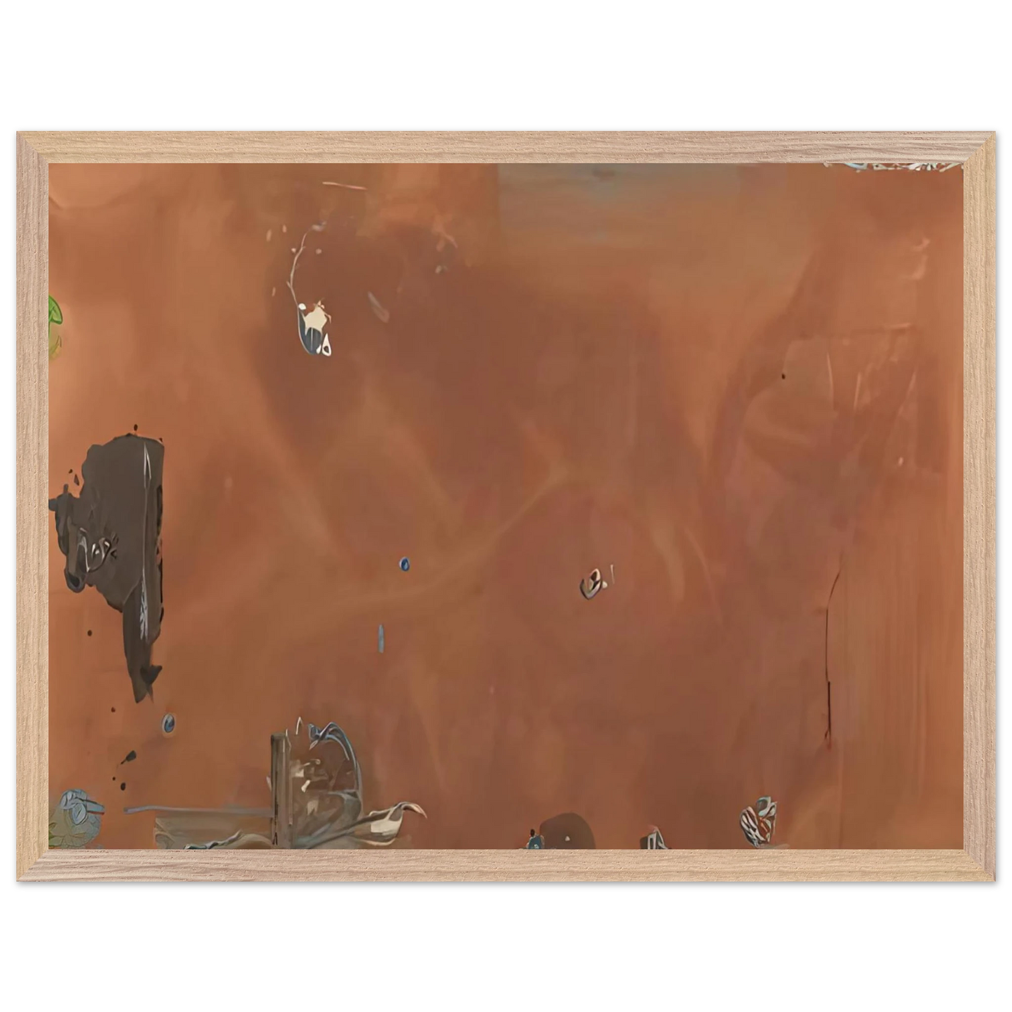 Helen Frankenthaler - Into October, 1983- Wall Art - 30x40 cm / 12x16 inches - Premium Wooden Framed Poster With Fine Art Paper - Wood frame
