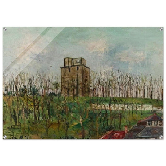 DONJON STREET - Maurice Utrillo Acrylic Print - 70x100 cm / 28x40″ inches