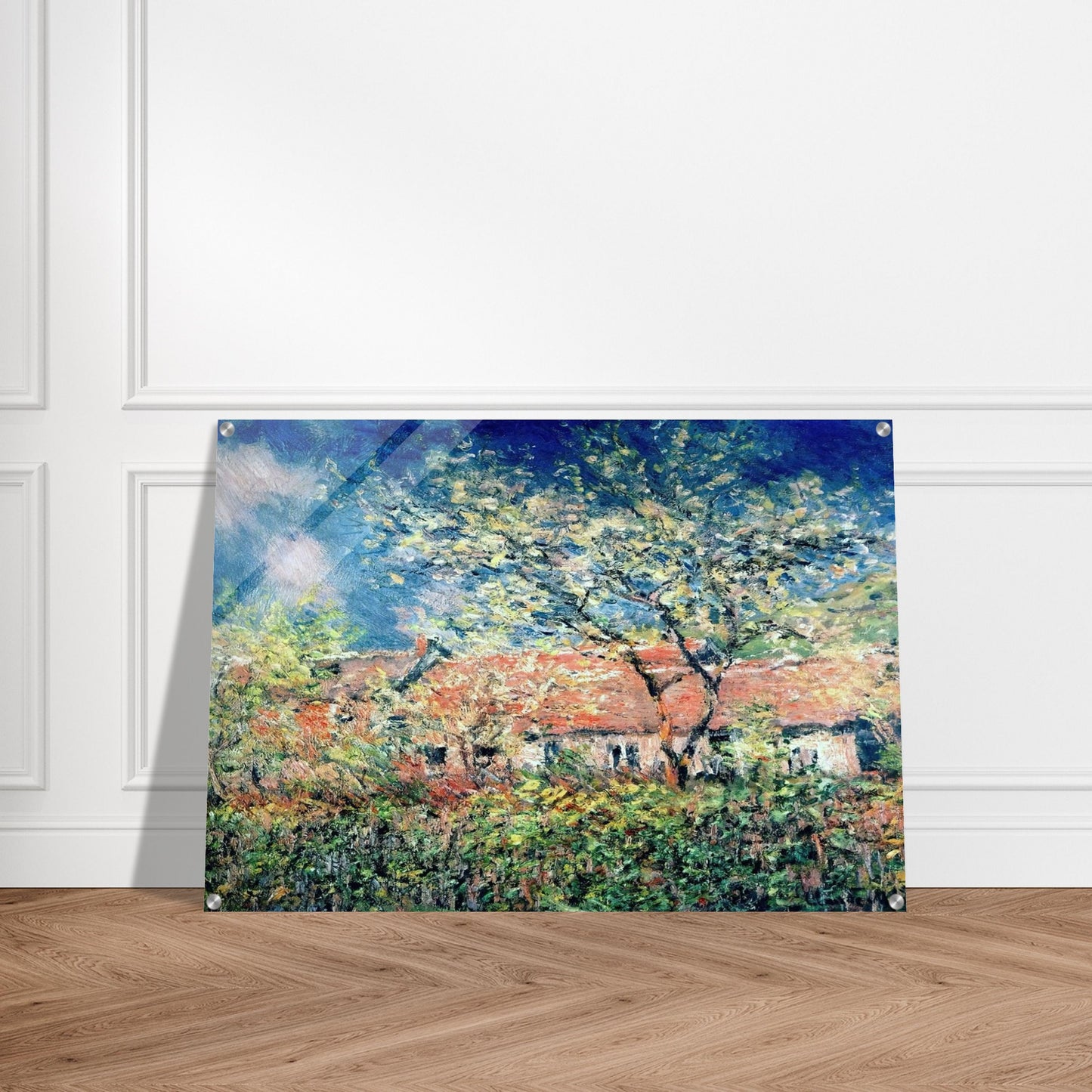 Springtime at Giverny - claude monet Acrylic Print - 70x100 cm / 28x40″ inches