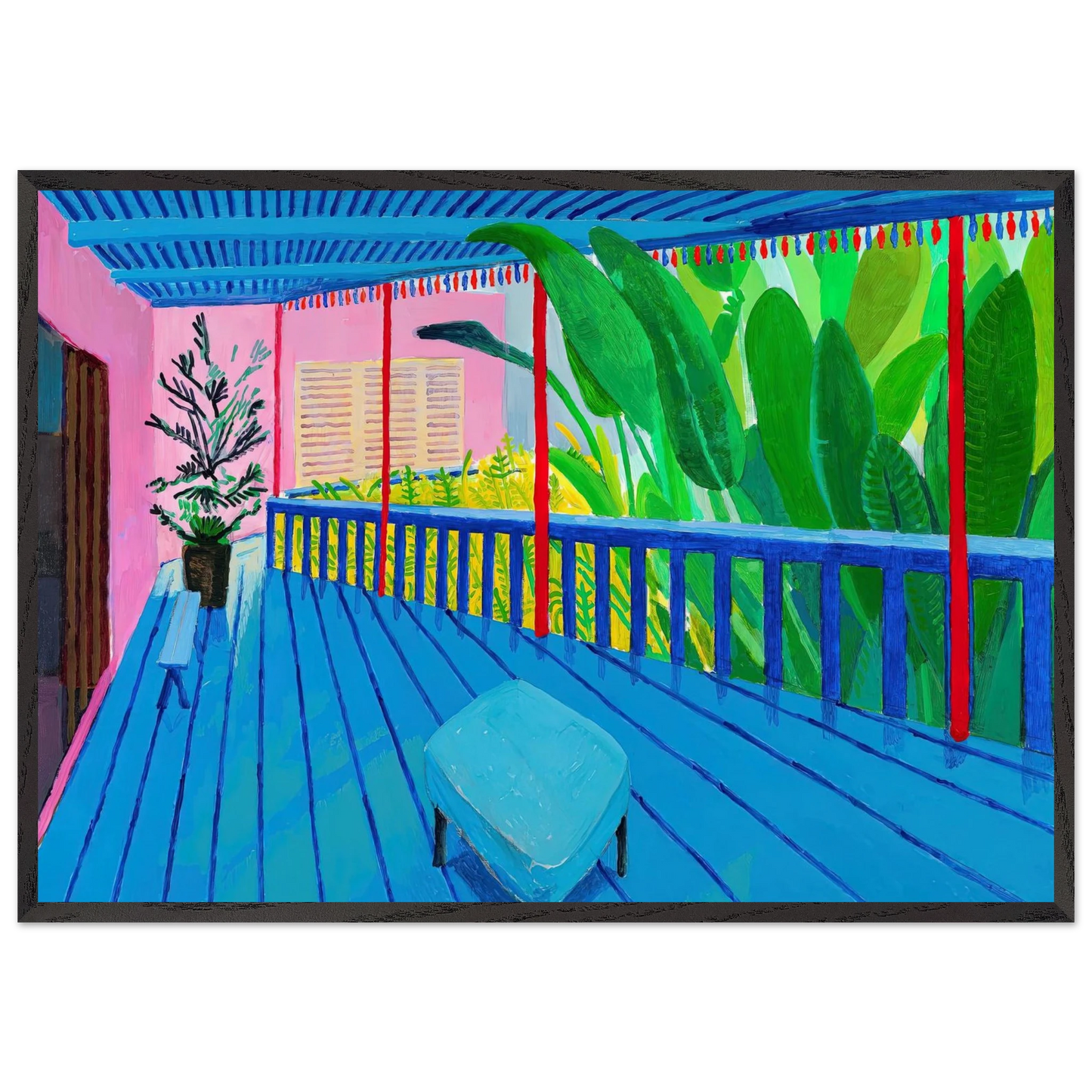 David Hockney N5 - David Hockney 70x100 cm / 28x40 inches Framed Art Print – Black Wooden Frame | David Hockney Art | Artwork by David Hockney