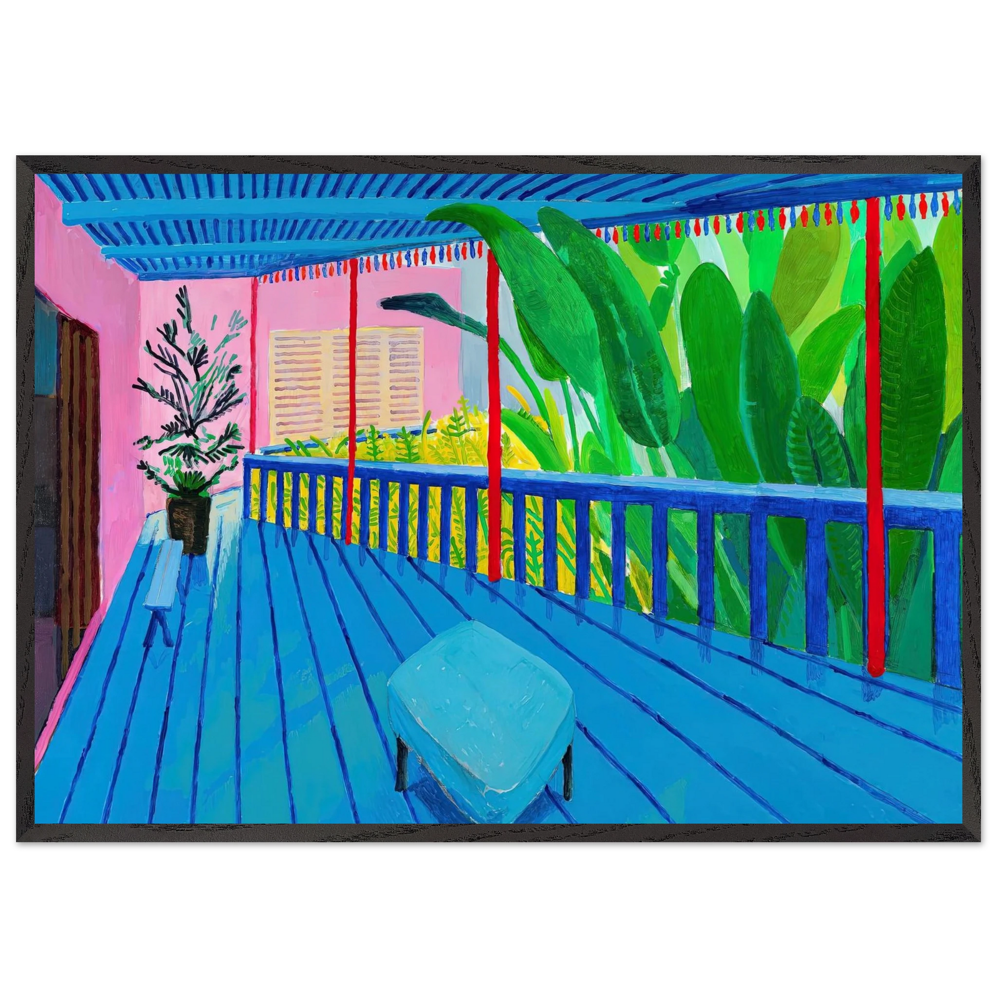 David Hockney N5 - David Hockney 70x100 cm / 28x40 inches Framed Art Print – Black Wooden Frame | David Hockney Art | Artwork by David Hockney