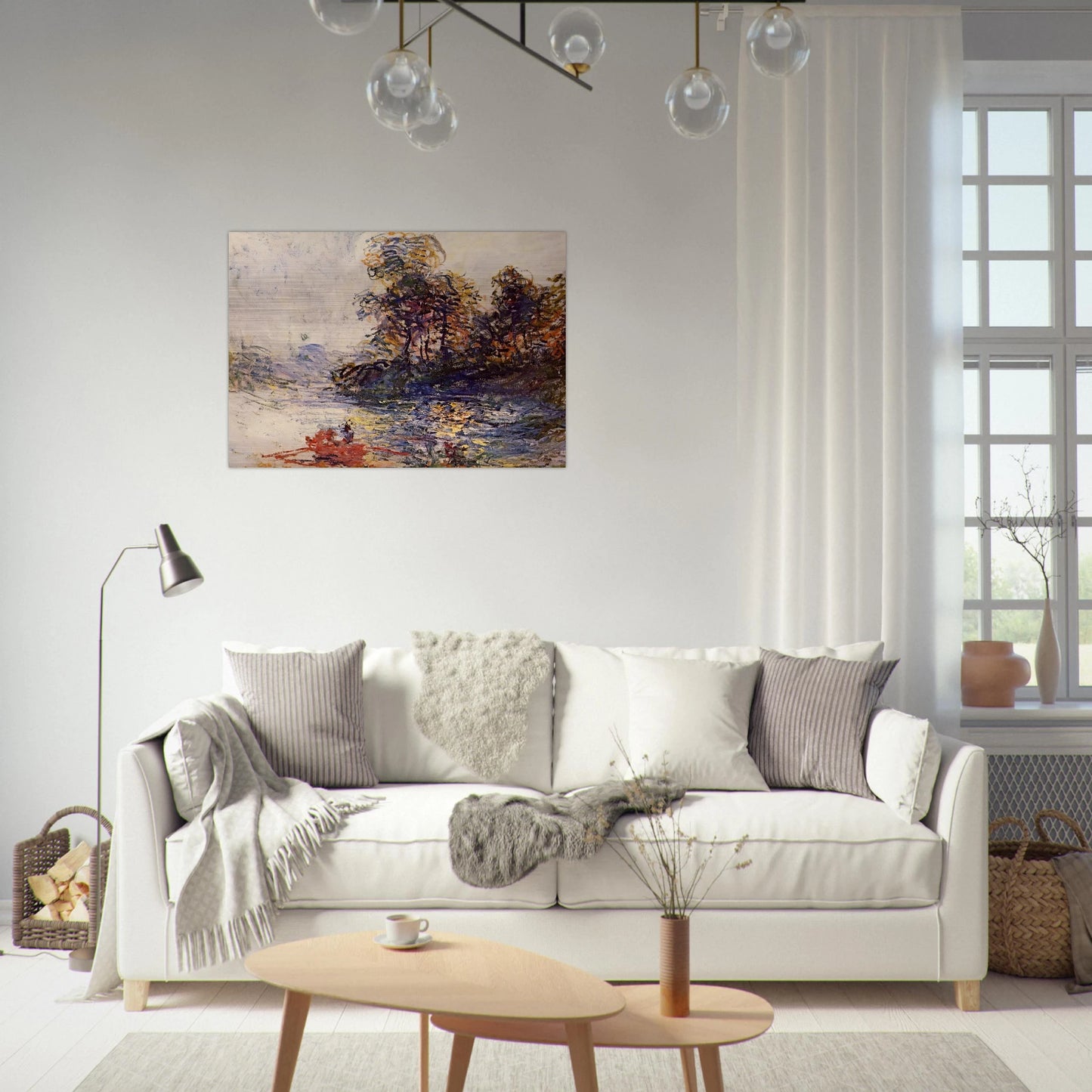 The River - claude monet Brushed Aluminum Print - 70x100 cm / 28x40 inches | claude monet Aluminum Print | claude monet Prints