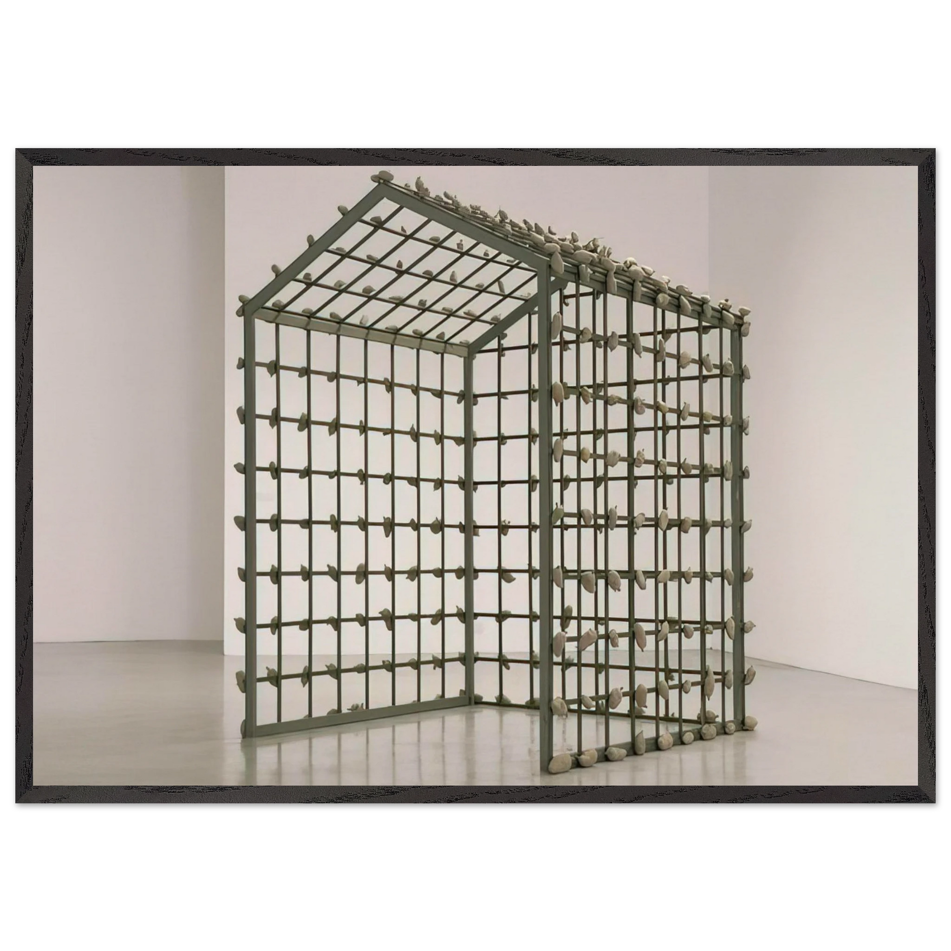 POTATO HOUSE KARTOFFELHAUS 1967 - Sigmar Polke Framed Art Print – Black Wooden Frame - Default Title - -Framed Art Print