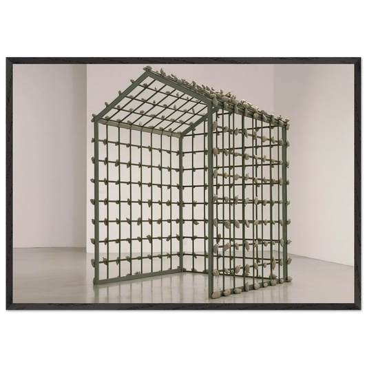 POTATO HOUSE KARTOFFELHAUS 1967 - Sigmar Polke Framed Art Print – Black Wooden Frame - Default Title - -Framed Art Print