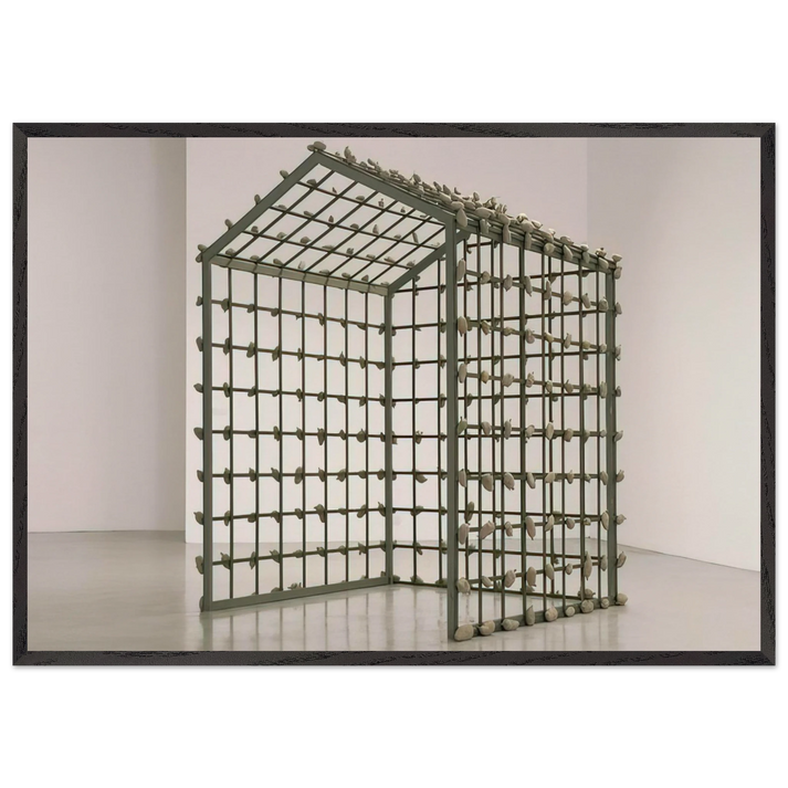 POTATO HOUSE KARTOFFELHAUS 1967 - Sigmar Polke 70x100 cm / 28x40 inches Framed Art Print – Black Wooden Frame