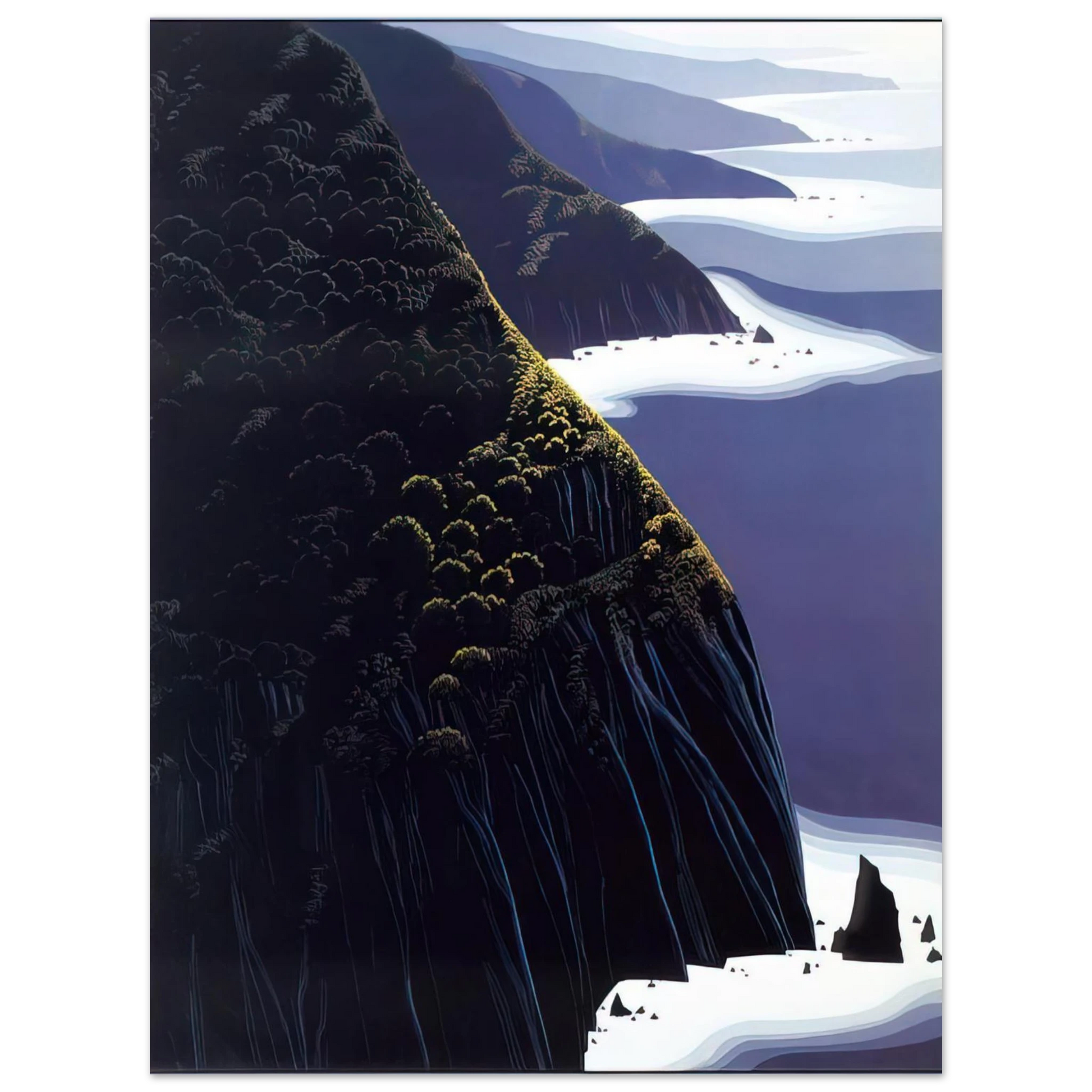 Eyvind Earle - Gray Big Sur Fine Art Poster - Default Title