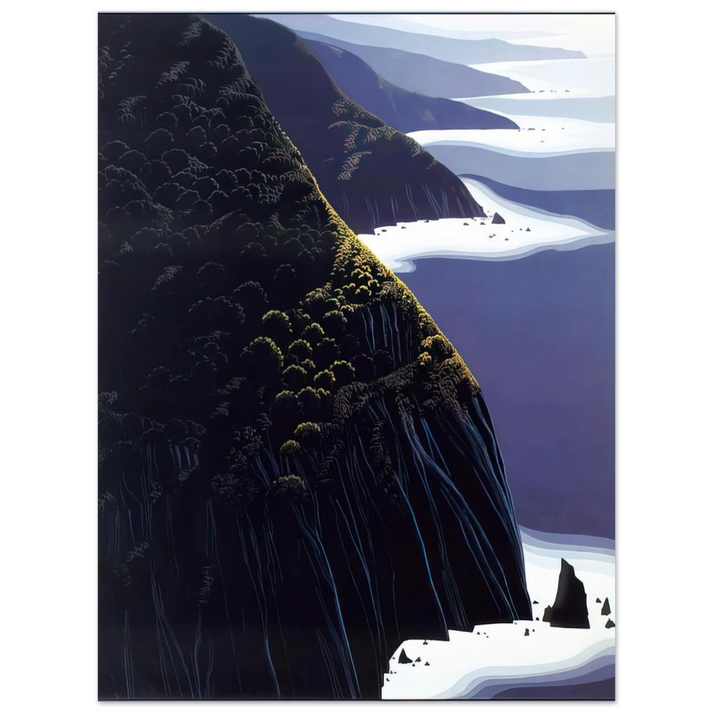 Eyvind Earle - Gray Big Sur  75x100 cm / 30x40inches Fine Art Poster