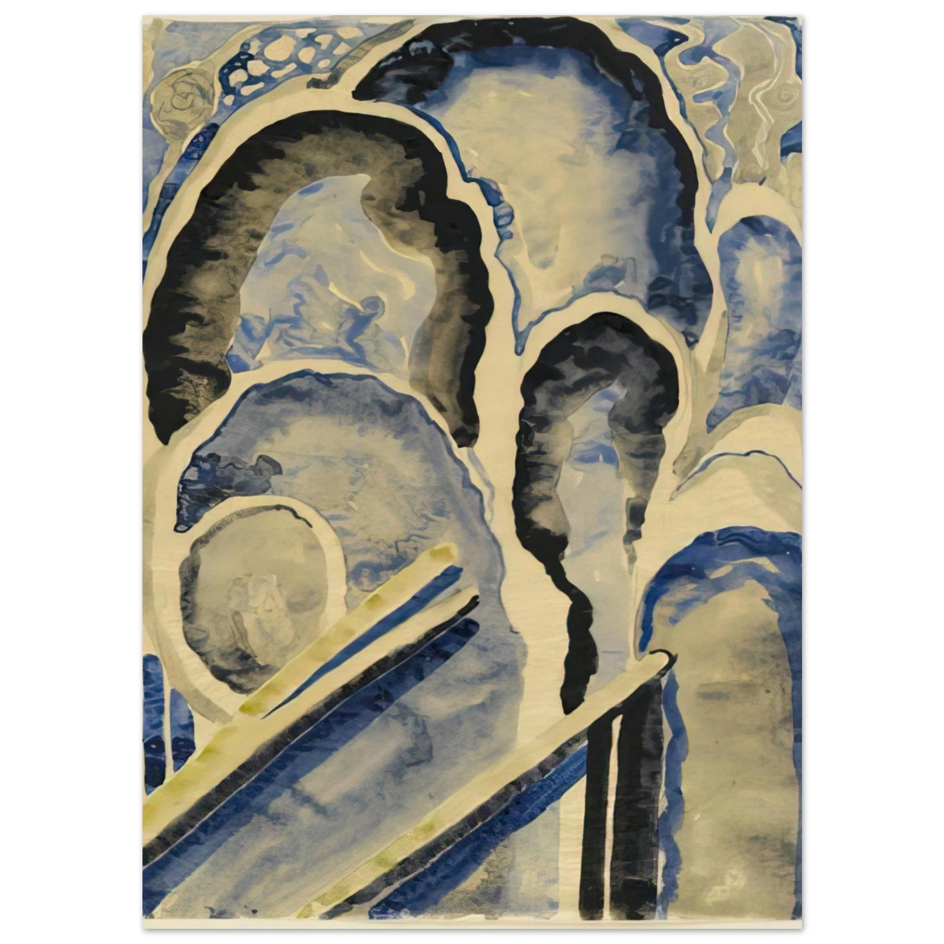 Georgia O'Keeffe - Blue-01 Fine Art Poster - 40x60 cm / 16x24 inches
