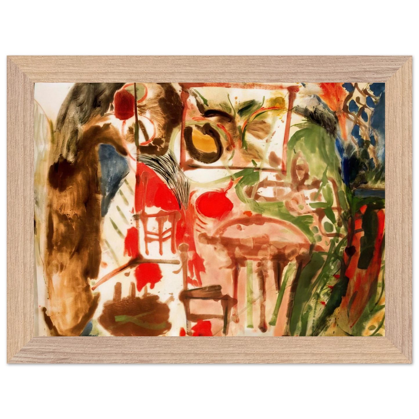 Helen Frankenthaler - Interior - 1957 Wall art - 70x100 cm / 28x40 inches - Fine Art Poster - -