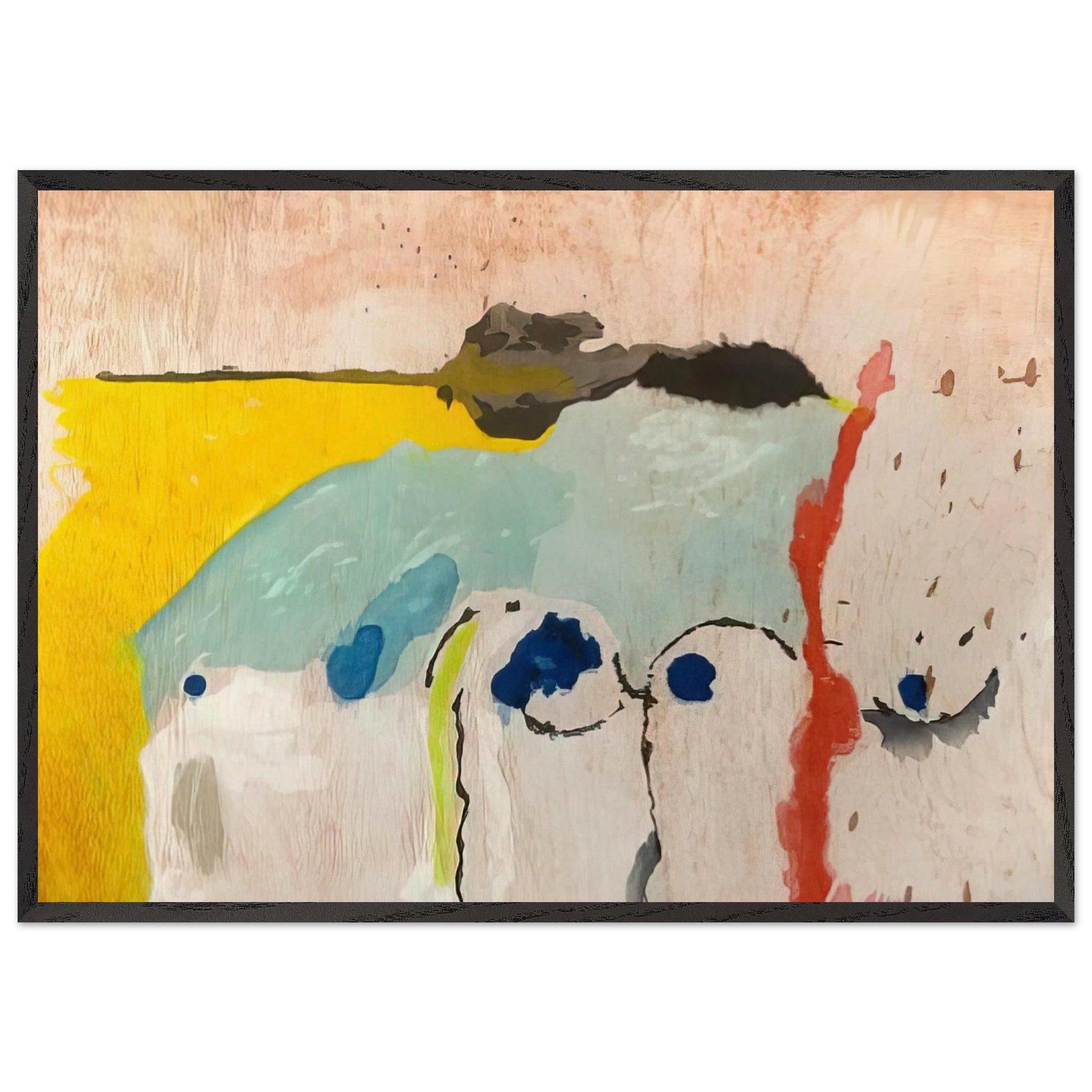 Tales of Genji I - 1998 - Helen Frankenthaler Framed Art Print – Black Wooden Frame - Default Title - -Framed Art Print