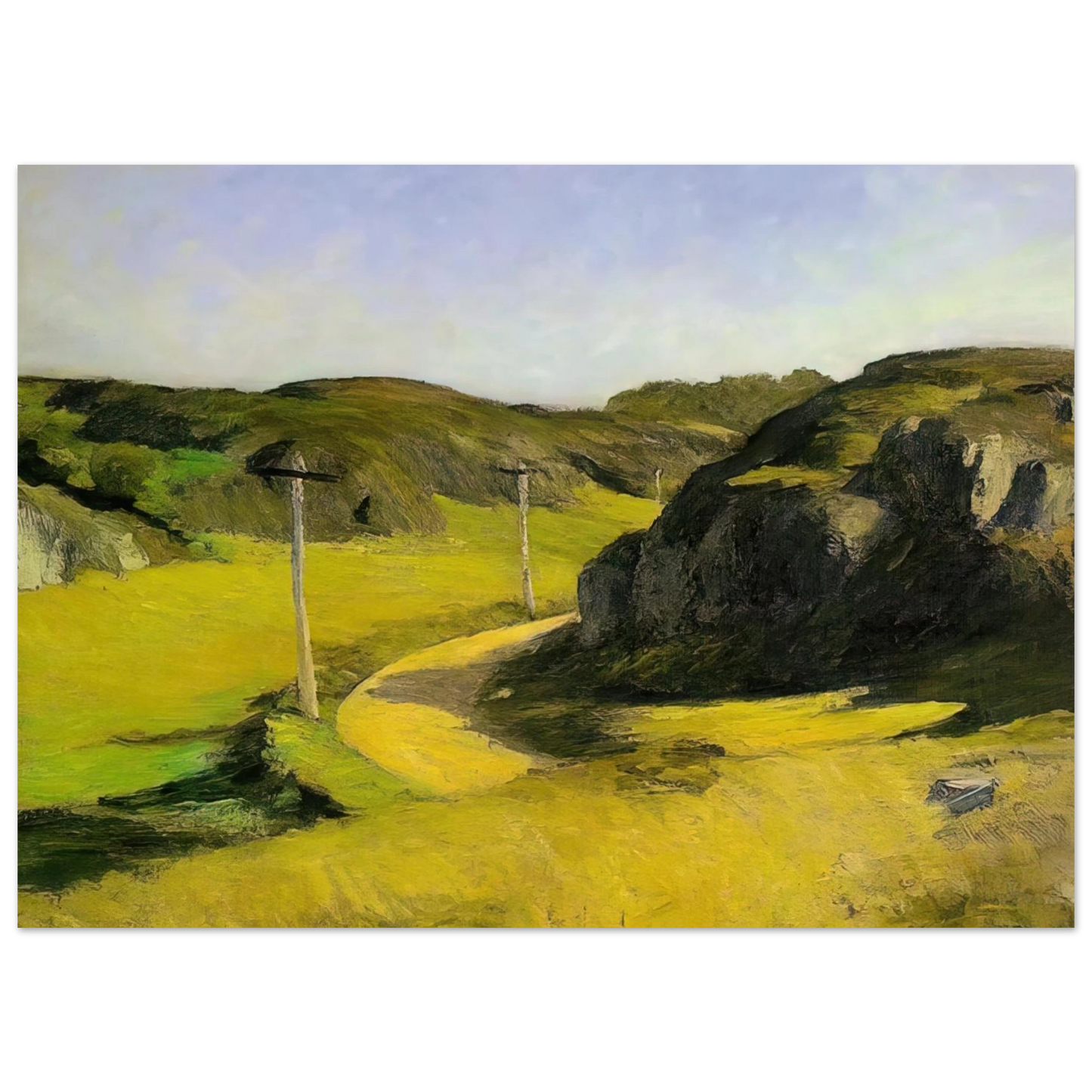 Edward Hopper - Road in Maine Fine Art Poster - 40x60 cm / 16x24 inches