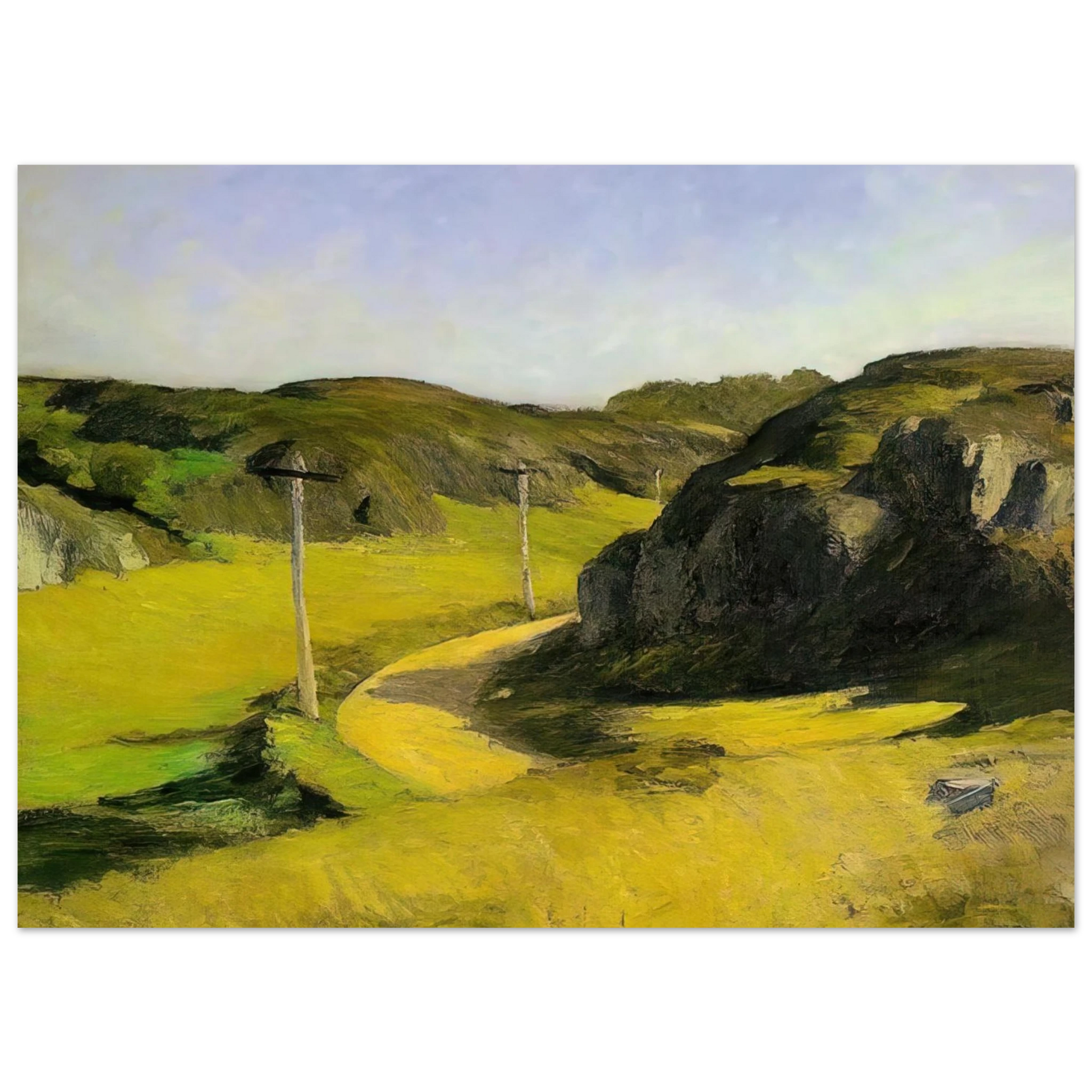 Edward Hopper - Road in Maine Fine Art Poster - 40x60 cm / 16x24 inches