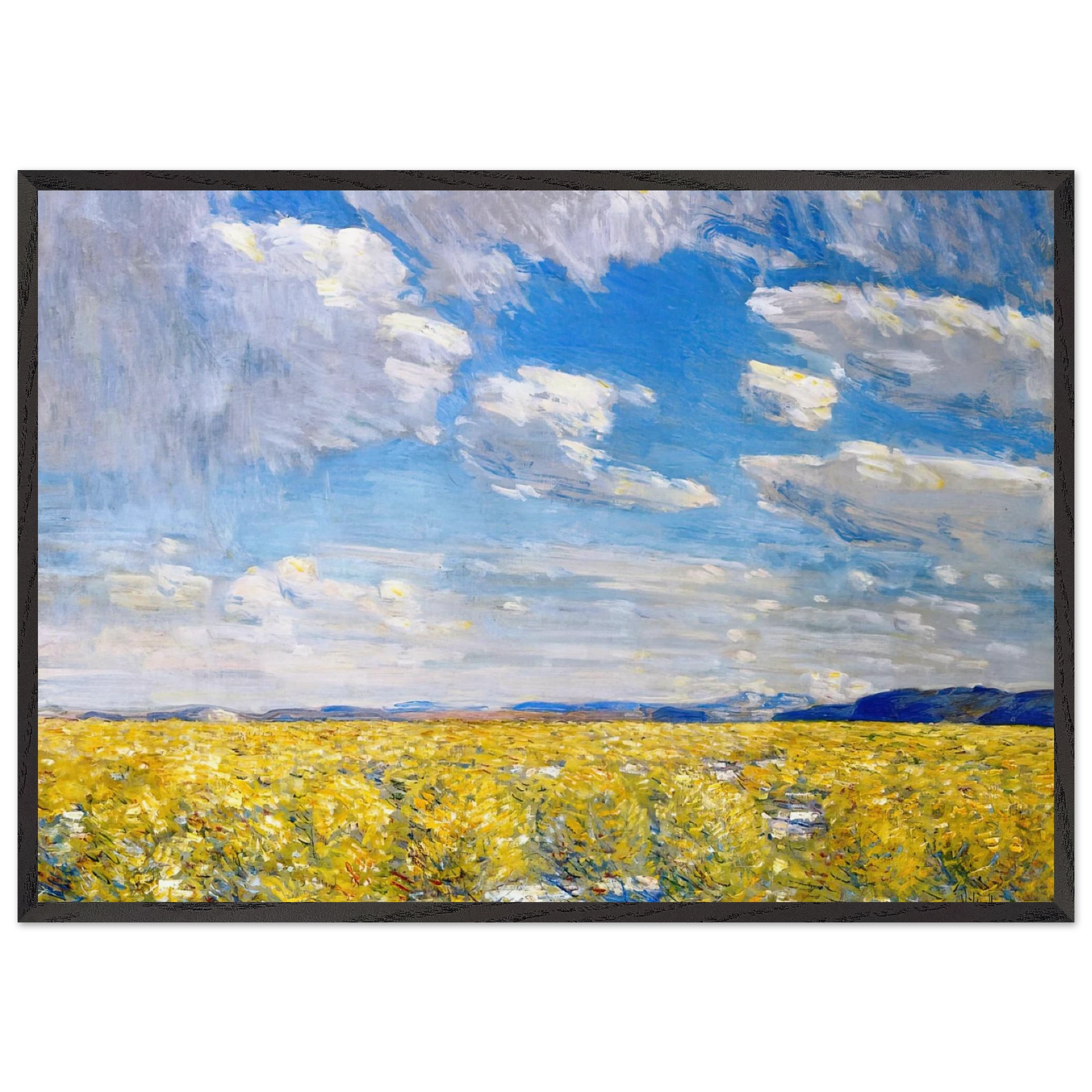 Afternoon Sky Harney Desert - Childe Hassam Framed Art Print – Black Wooden Frame - Default Title - -Framed Art Print