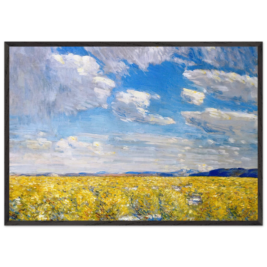 Afternoon Sky Harney Desert - Childe Hassam 70x100 cm / 28x40 inches Framed Art Print – Black Wooden Frame