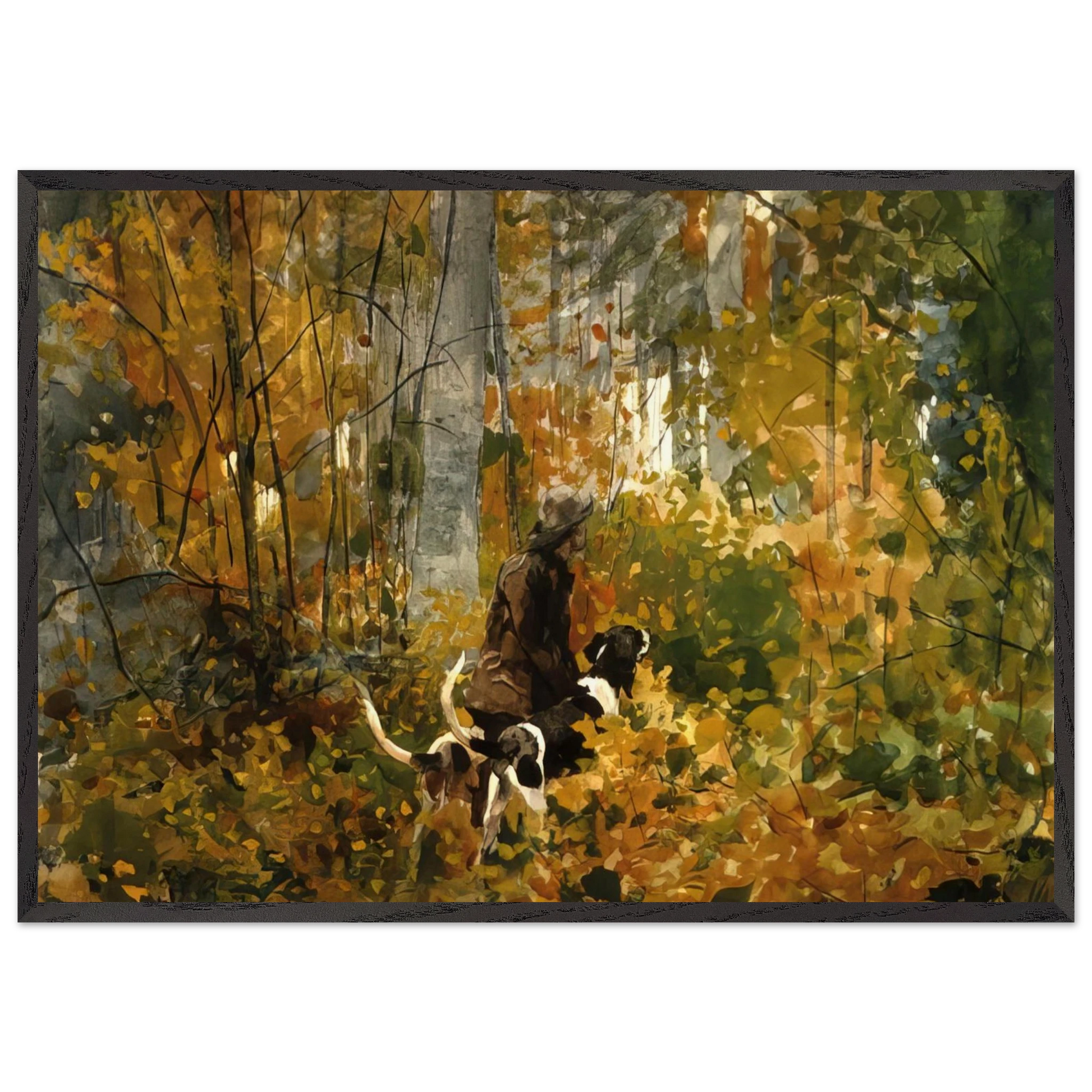ON THE TRAIL - Winslow Homer Framed Art Print – Black Wooden Frame - Default Title - -Framed Art Print