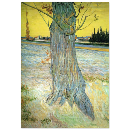 Trunk of an Old Yew Tree - Vincent van Gogh Brushed Aluminum Print - 70x100 cm / 28x40 inches | Vincent van Gogh Aluminum Print | Vincent van Gogh Prints