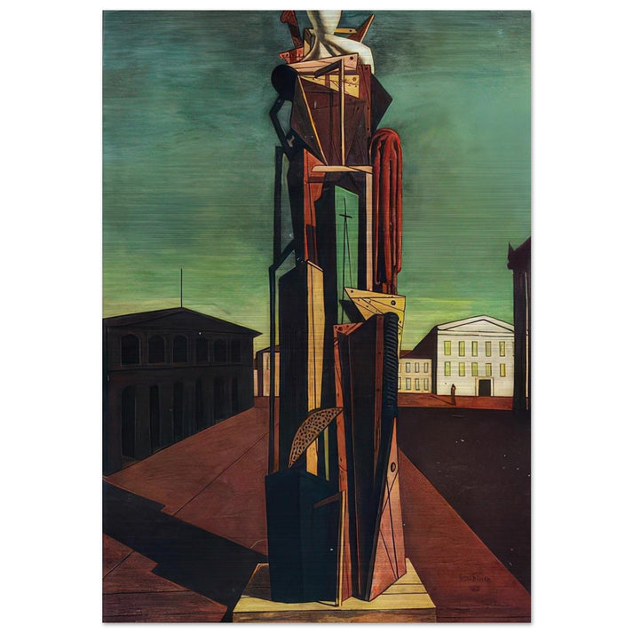 THE GREAT METAPHYSICIAN 1917 - Giorgio de Chirico Brushed Aluminum Print - 70x100 cm / 28x40 inches | Giorgio de Chirico Aluminum Print | Giorgio de Chirico Prints