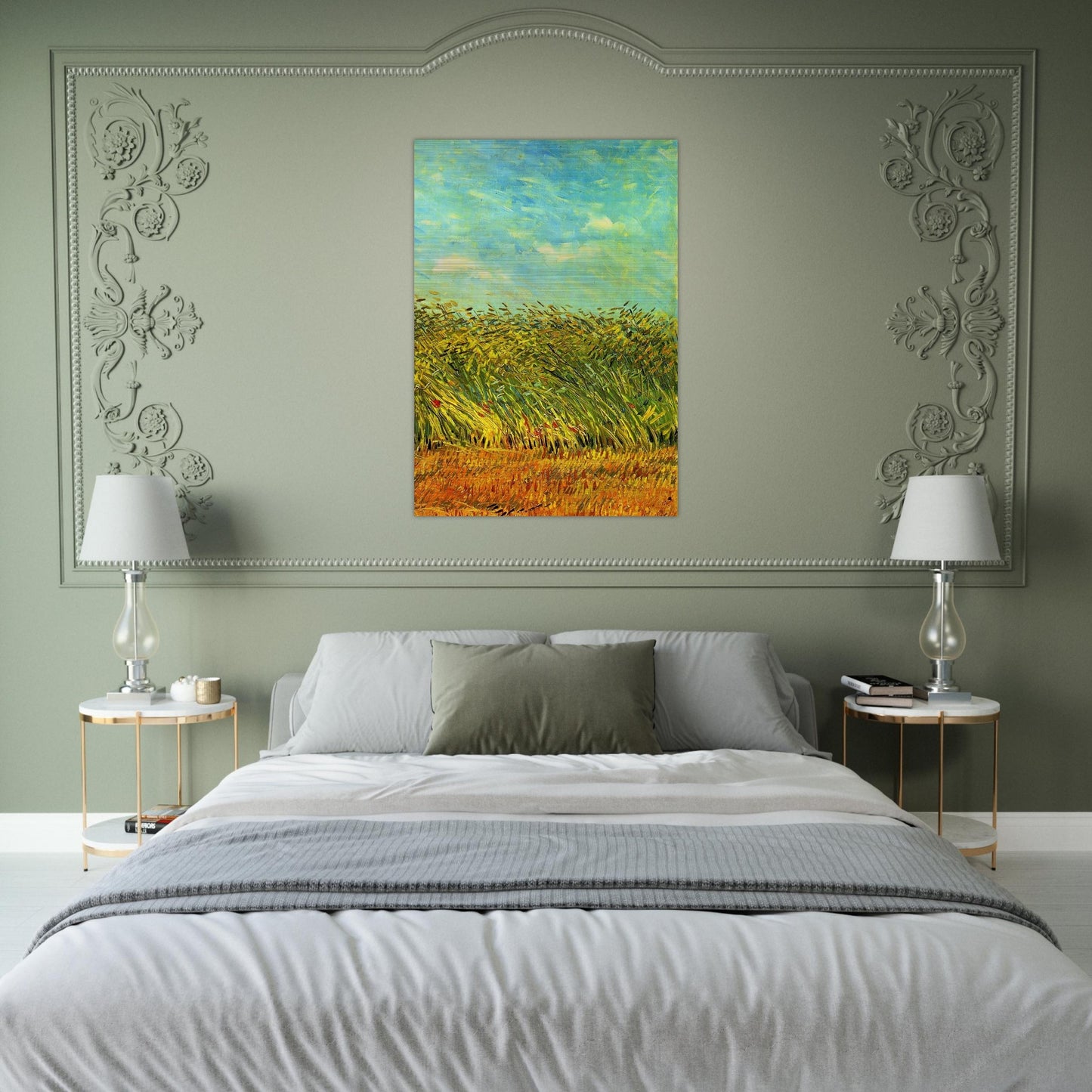 Wheat Field with a Lark - Vincent van Gogh Brushed Aluminum Print - 70x100 cm / 28x40 inches | Vincent van Gogh Aluminum Print | Vincent van Gogh Prints