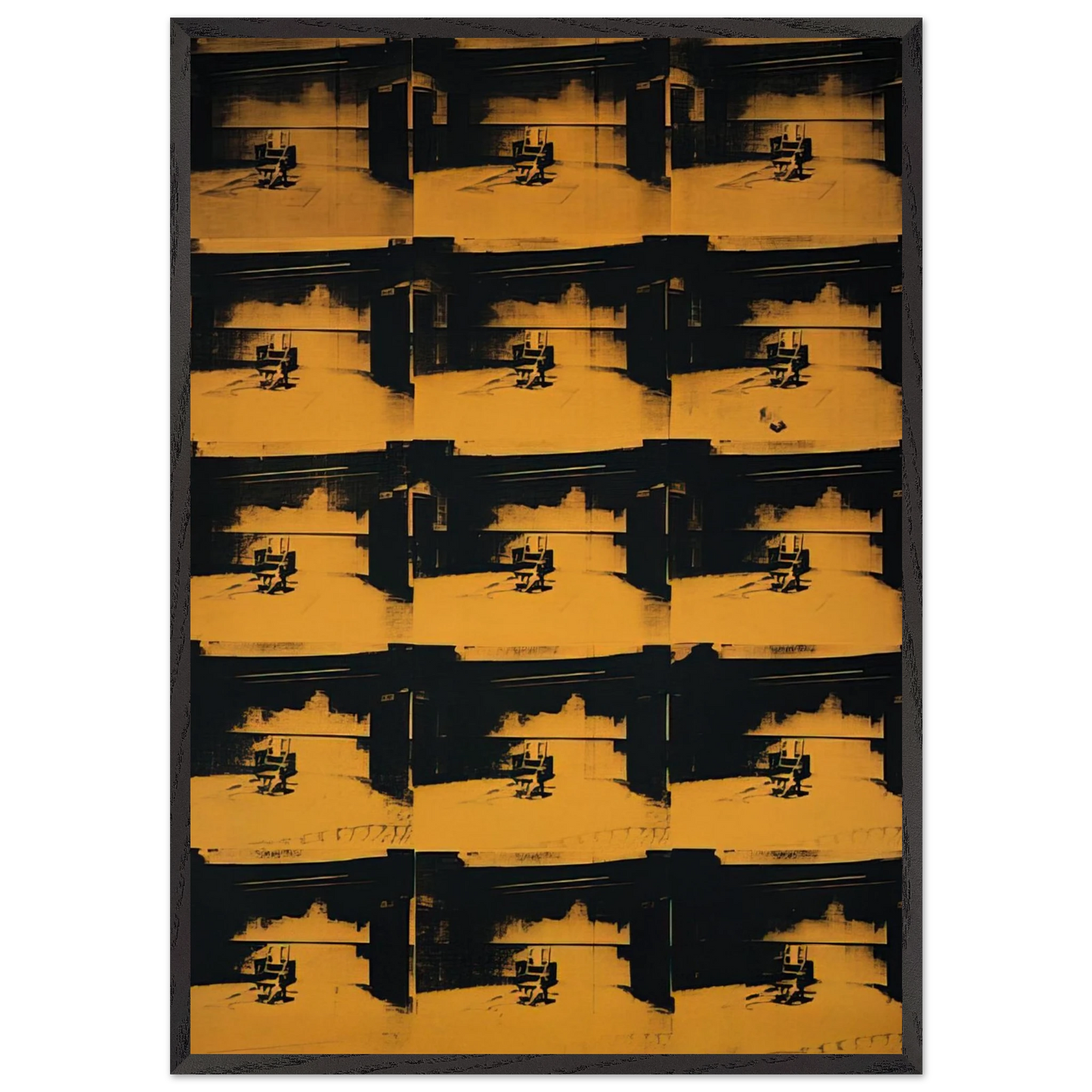 Orange Disaster - Andy Warhol Framed Art Print – Black Wooden Frame - Default Title - -Framed Art Print