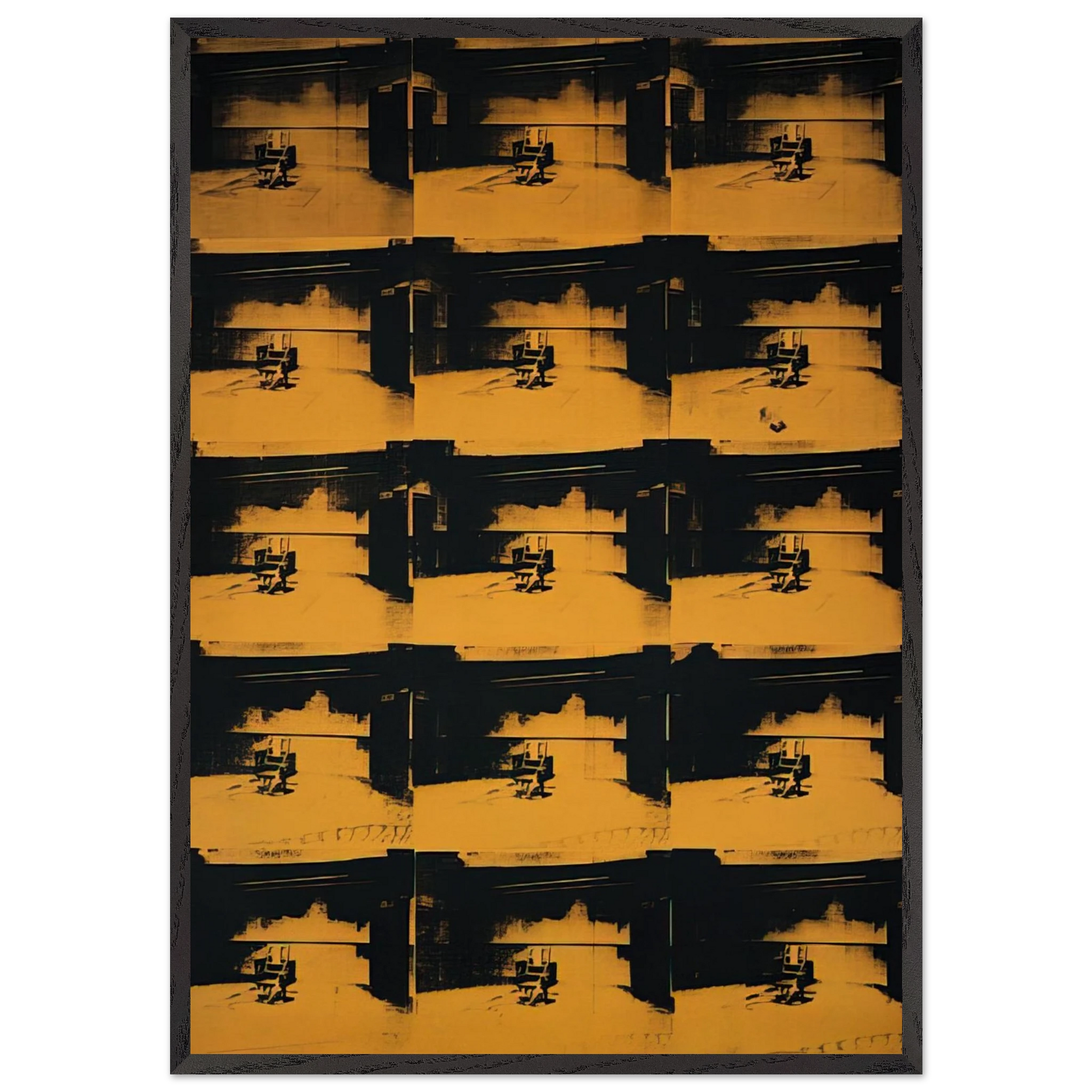 Orange Disaster - Andy Warhol Framed Art Print – Black Wooden Frame - Default Title - -Framed Art Print